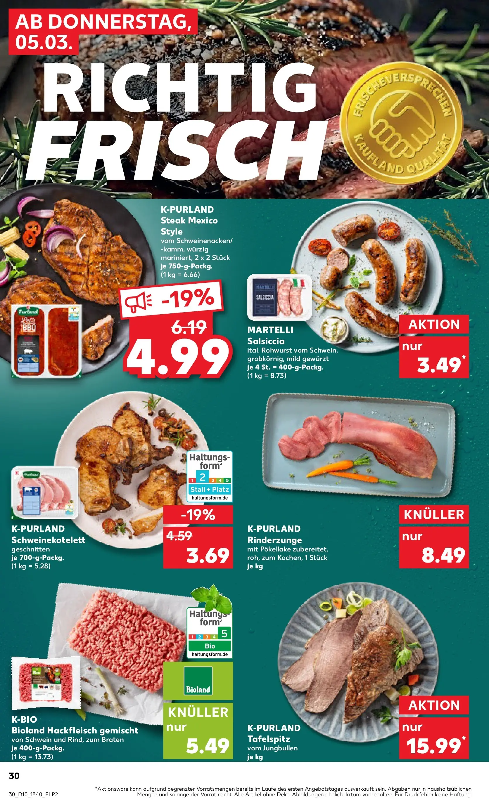Prospekt Kaufland ab 02.03.2026 » Angebote Online zum Blättern | Seite: 50 | Produkte: Top, Tafelspitz, Steak, Hackfleisch