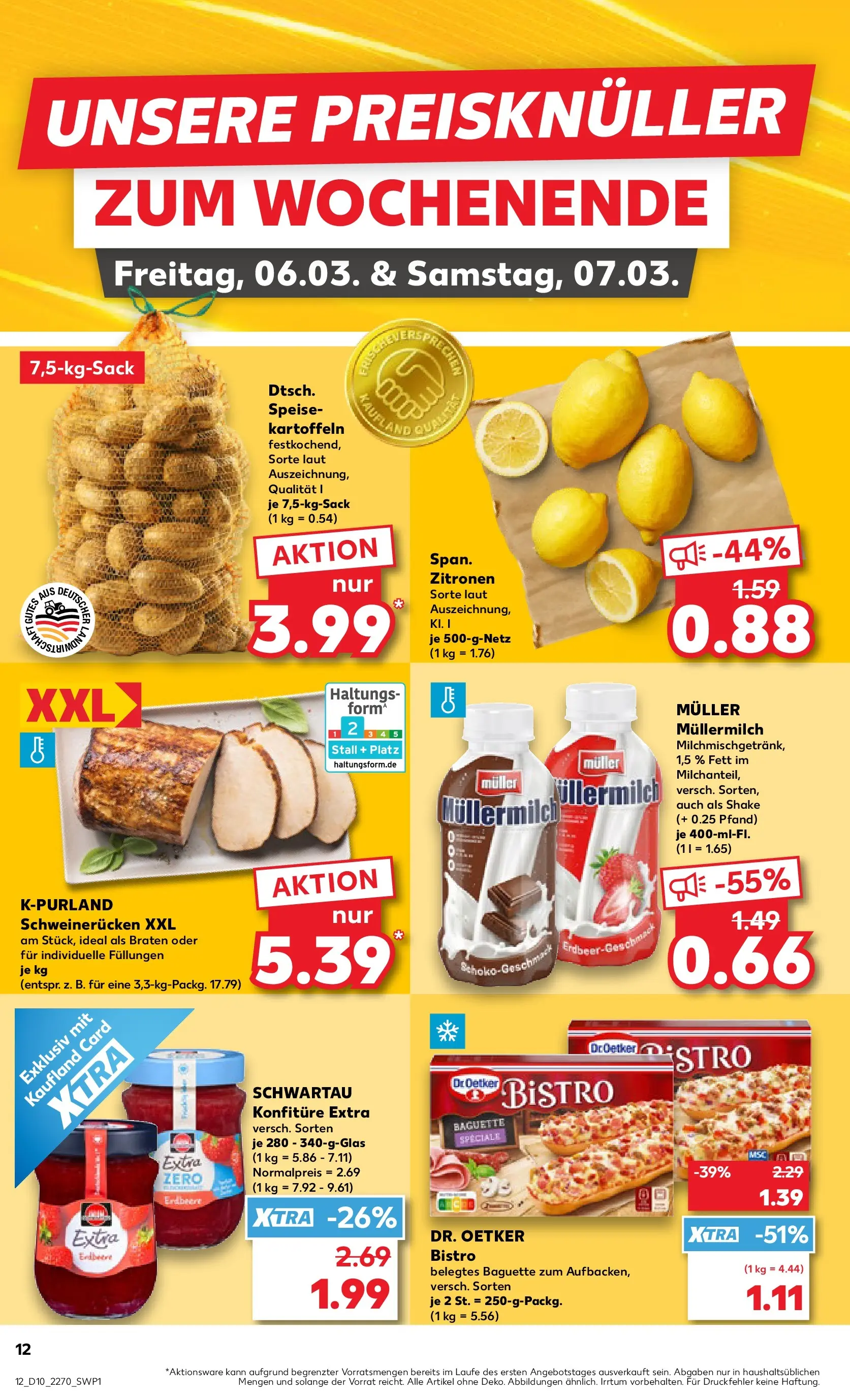 Prospekt Kaufland ab 01.03.2026 » Angebote Online zum Blättern | Seite: 24 | Produkte: Baguette, Schweinerucken, Müllermilch, Zitronen