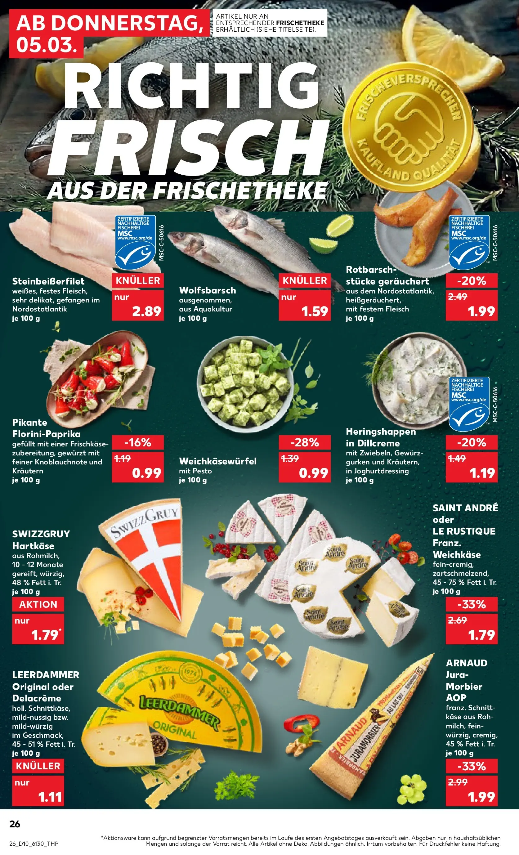 Prospekt Kaufland ab 02.03.2026 » Angebote Online zum Blättern | Seite: 38 | Produkte: Jura, Leerdammer, Dill, Fleisch