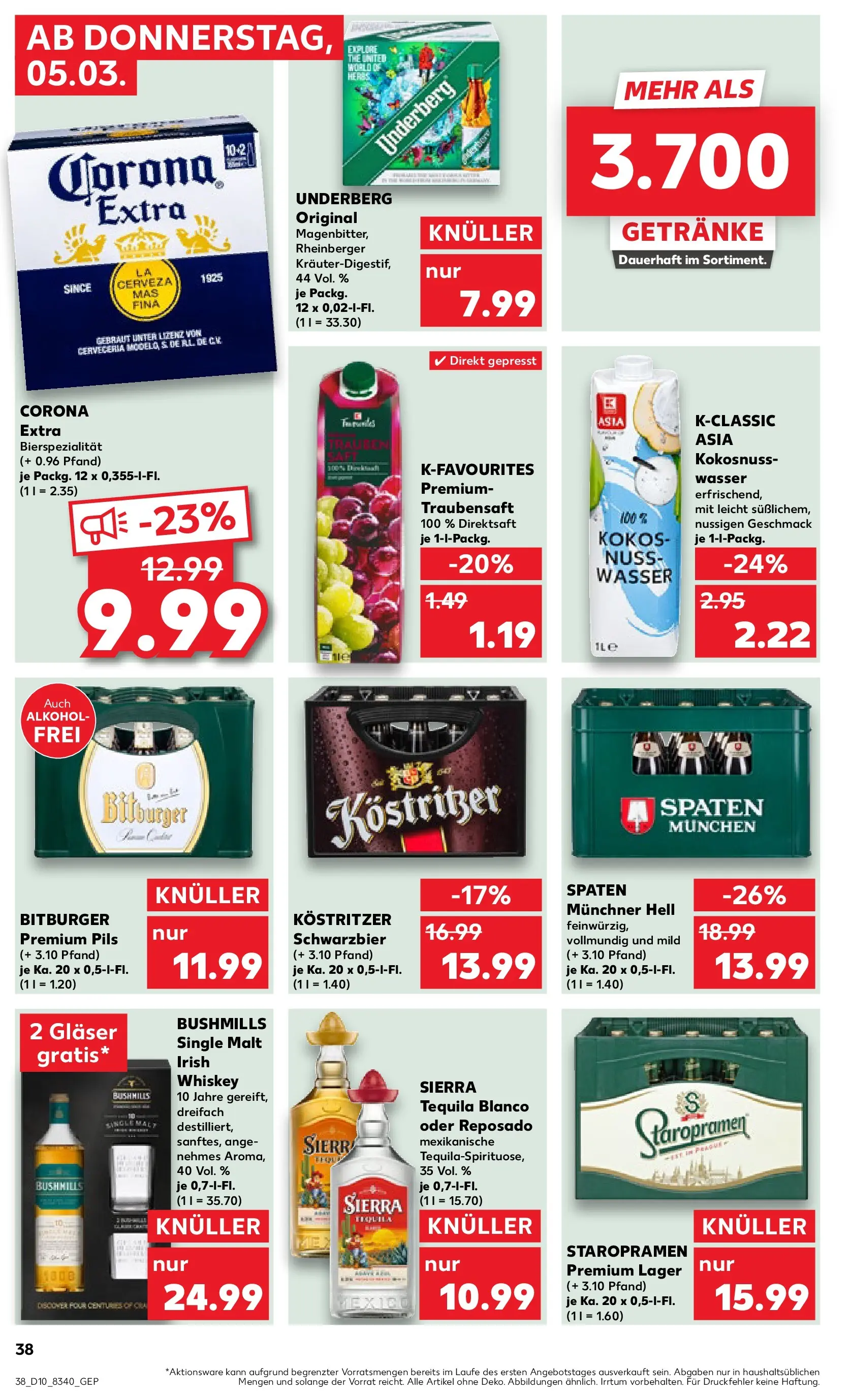 Prospekt Kaufland ab 02.03.2026 » Angebote Online zum Blättern | Seite: 50 | Produkte: Bitburger, Kostritzer, Pils, Whiskey