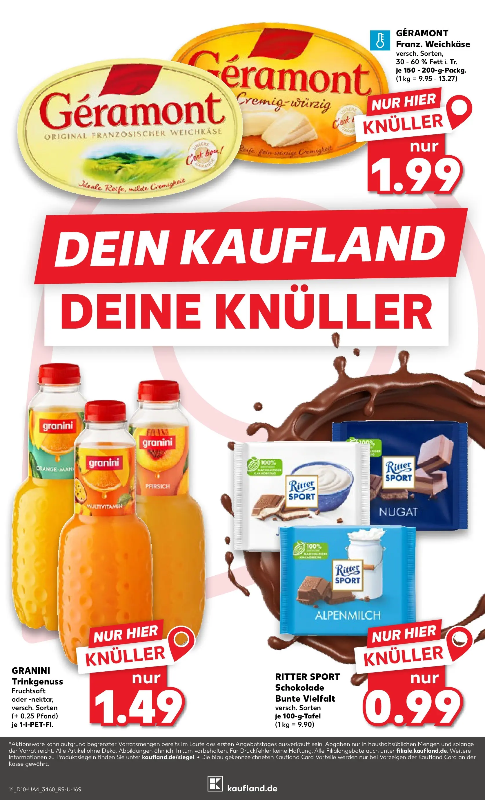 Prospekt Kaufland ab 02.03.2026 » Angebote Online zum Blättern | Seite: 28 | Produkte: Geramont, Schokolade, Ritter sport, Fruchtsaft