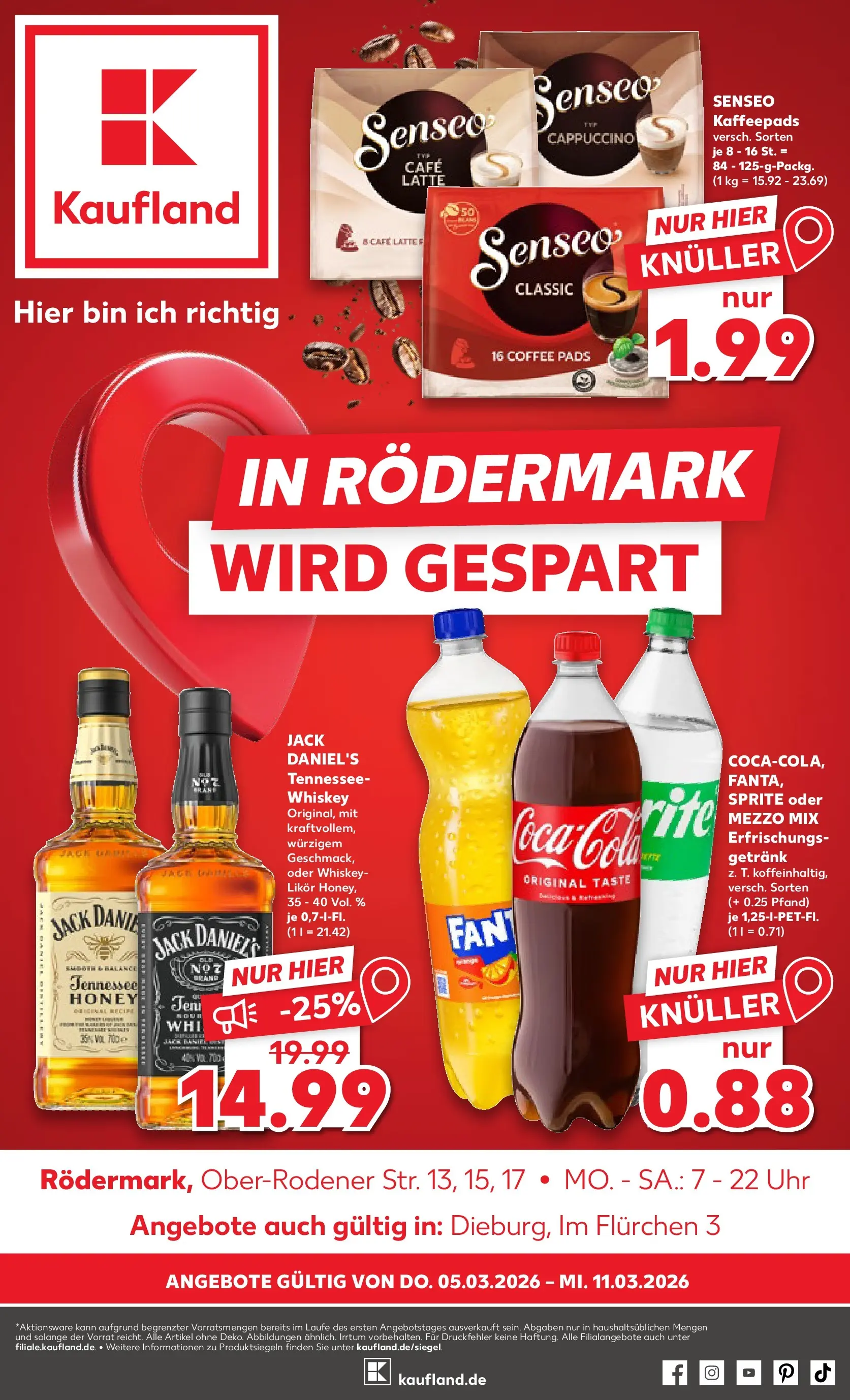 Prospekt Kaufland ab 02.03.2026 » Angebote Online zum Blättern | Seite: 13 | Produkte: Senseo, Senseo kaffeepads, Whiskey, Uhr
