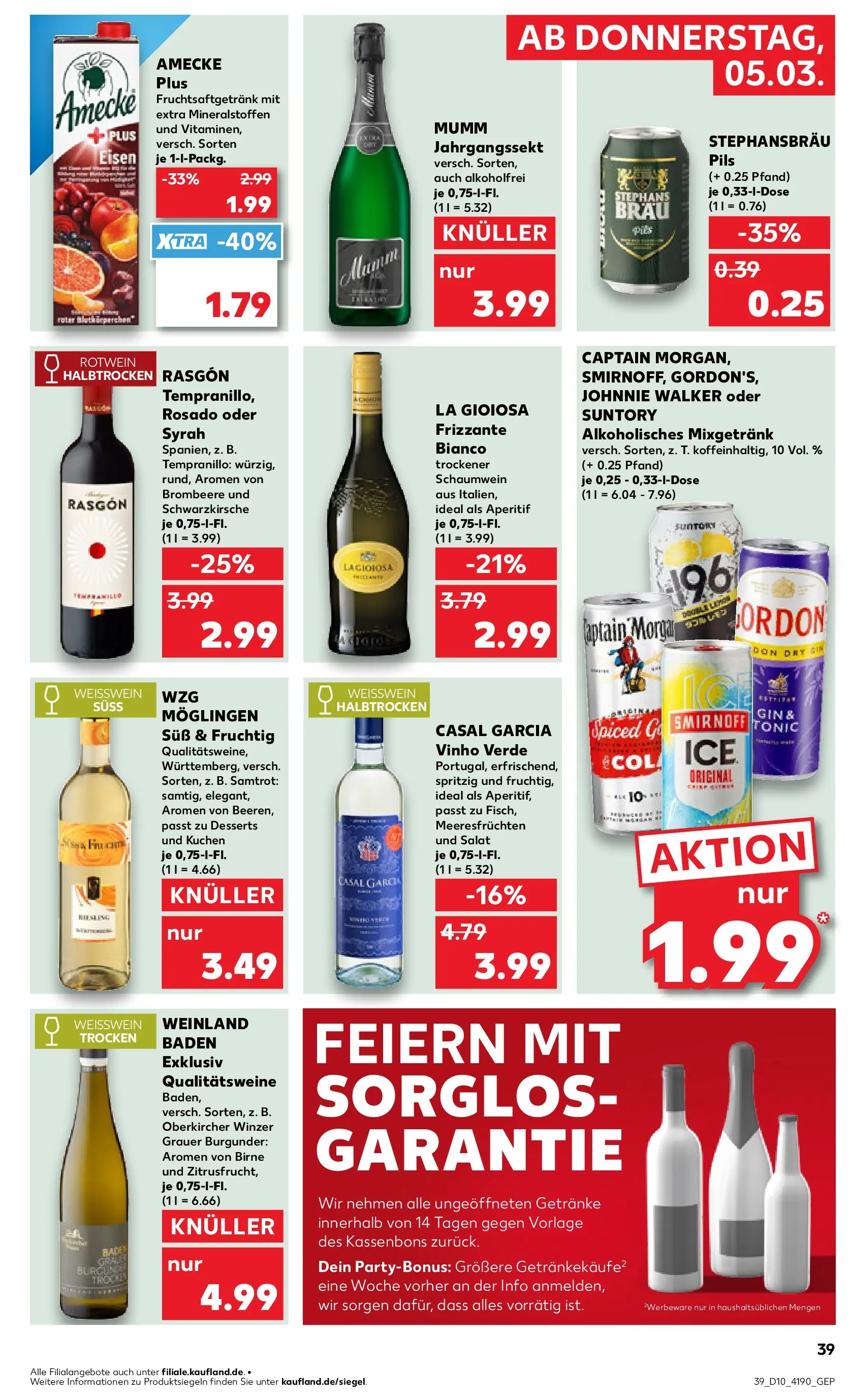 Prospekt Kaufland ab 02.03.2026 » Angebote Online zum Blättern | Seite: 51 | Produkte: Weißwein, Rotwein halbtrocken, Smirnoff, Birne