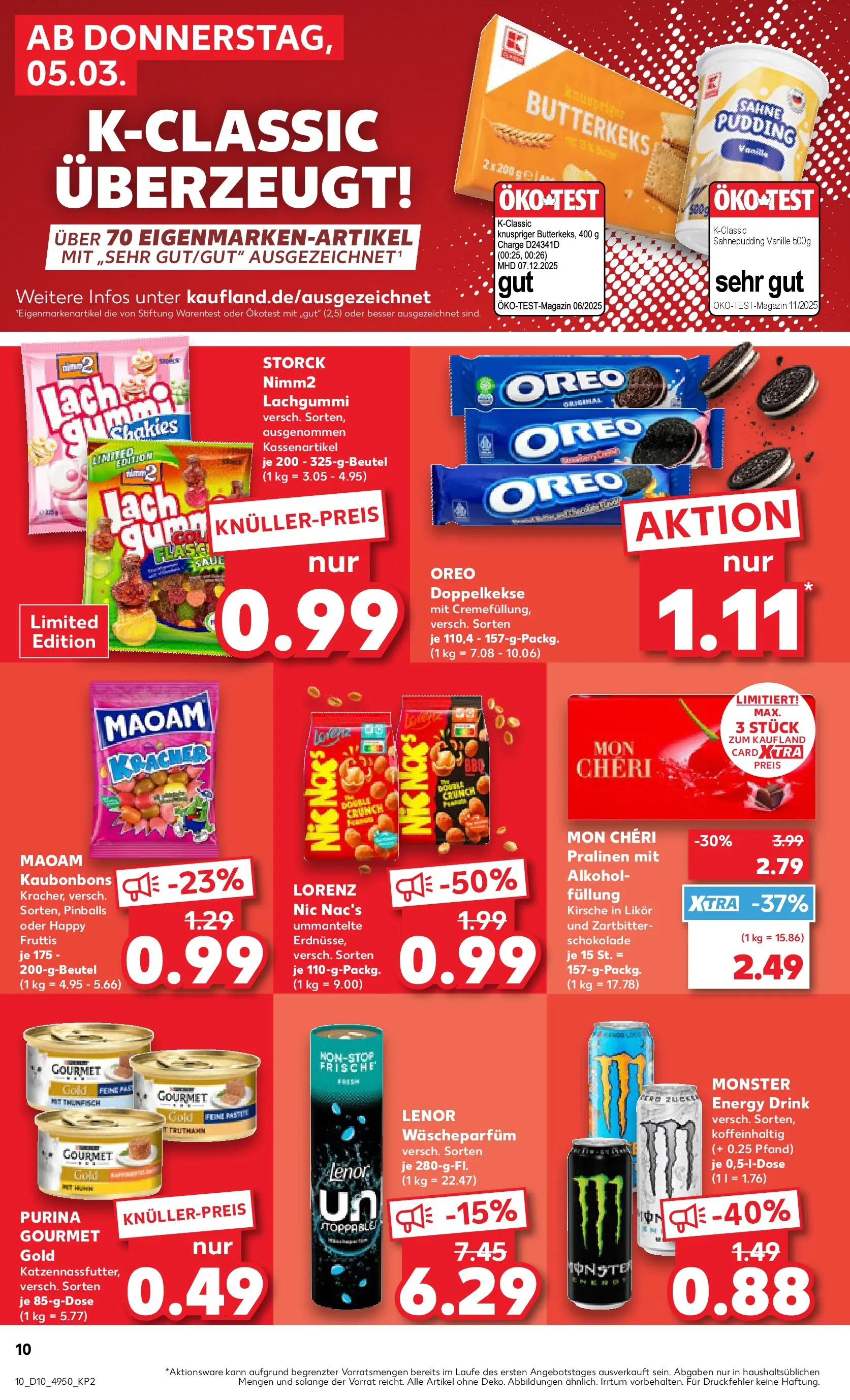 Prospekt Kaufland ab 02.03.2026 » Angebote Online zum Blättern | Seite: 22 | Produkte: Lenor, Monster, Sahne, Mon cheri