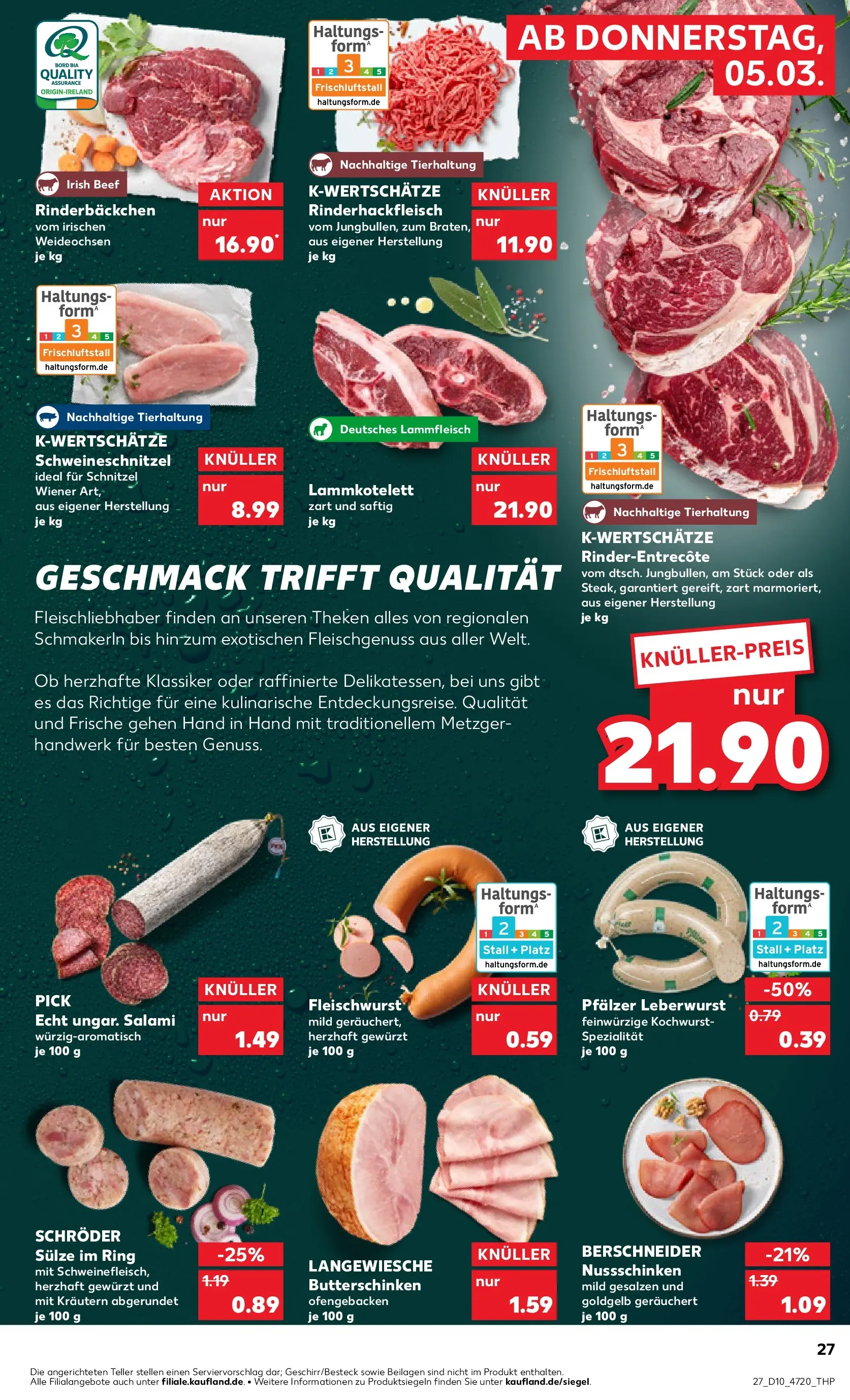 Prospekt Kaufland ab 02.03.2026 » Angebote Online zum Blättern | Seite: 39 | Produkte: Schnitzel, Salami
