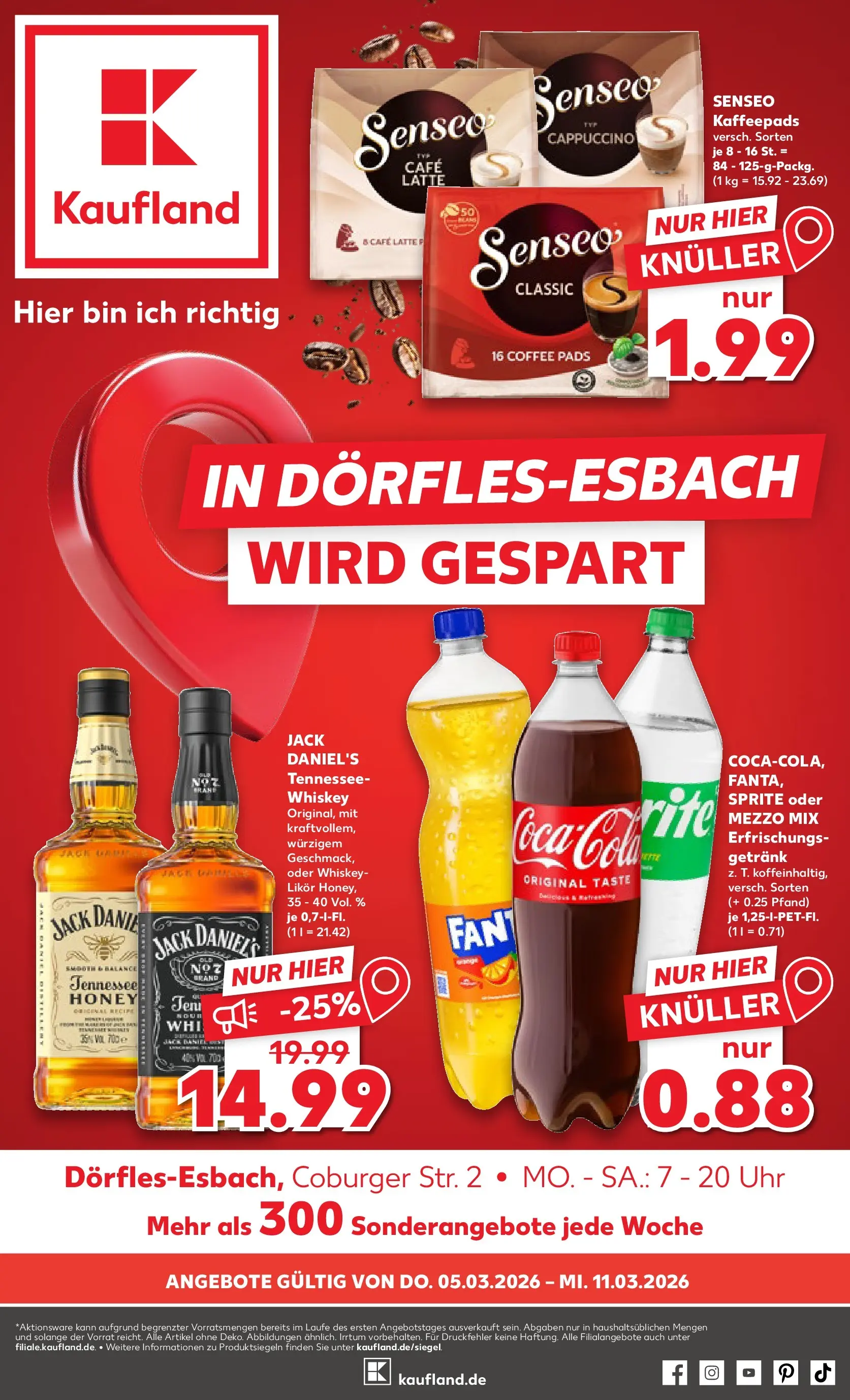 Prospekt Kaufland ab 02.03.2026 » Angebote Online zum Blättern | Seite: 13 | Produkte: Jack Daniel's, Senseo kaffeepads, Whiskey, Uhr