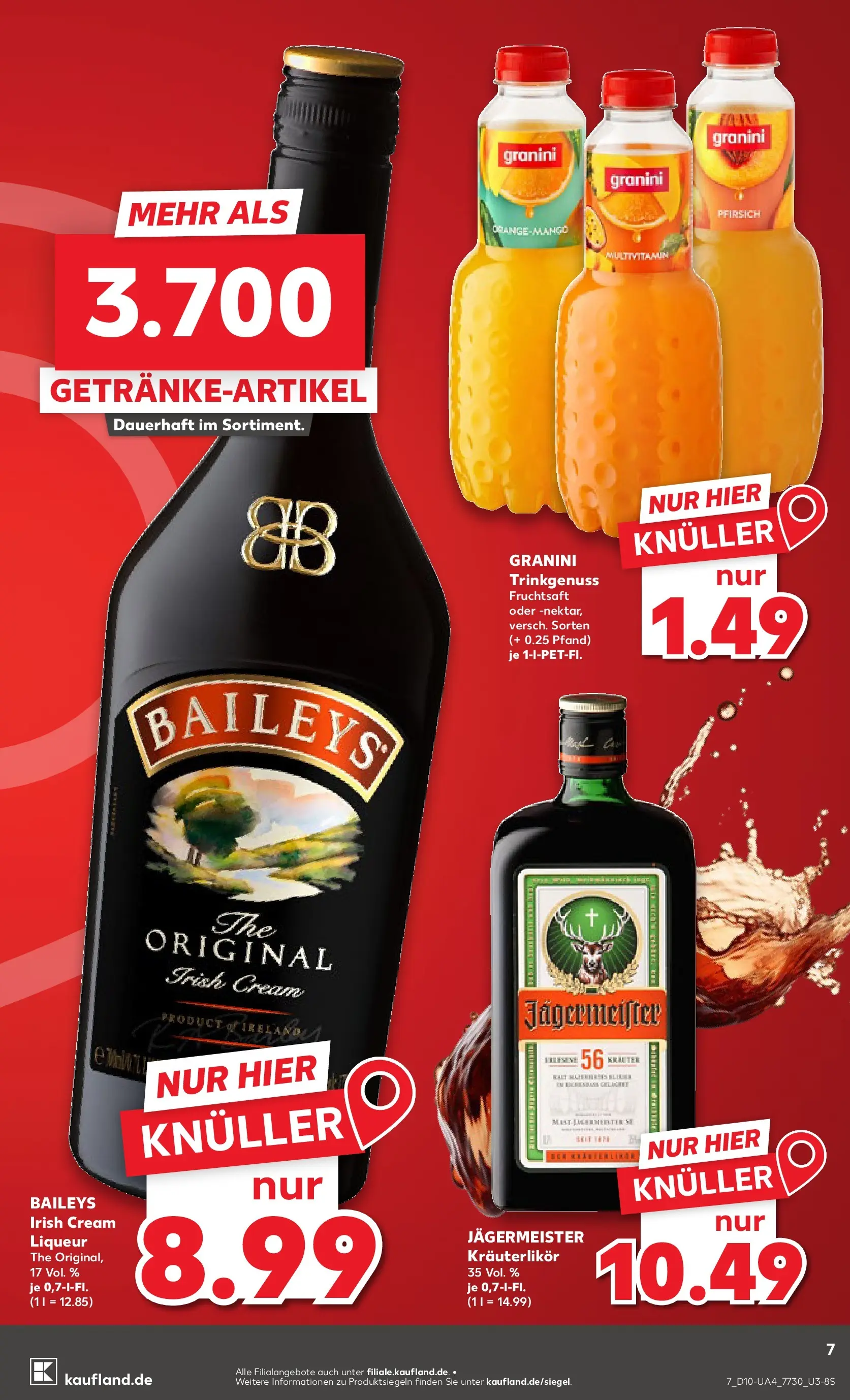 Prospekt Kaufland ab 02.03.2026 » Angebote Online zum Blättern | Seite: 19 | Produkte: Jägermeister, Pfirsich, Baileys, Fruchtsaft