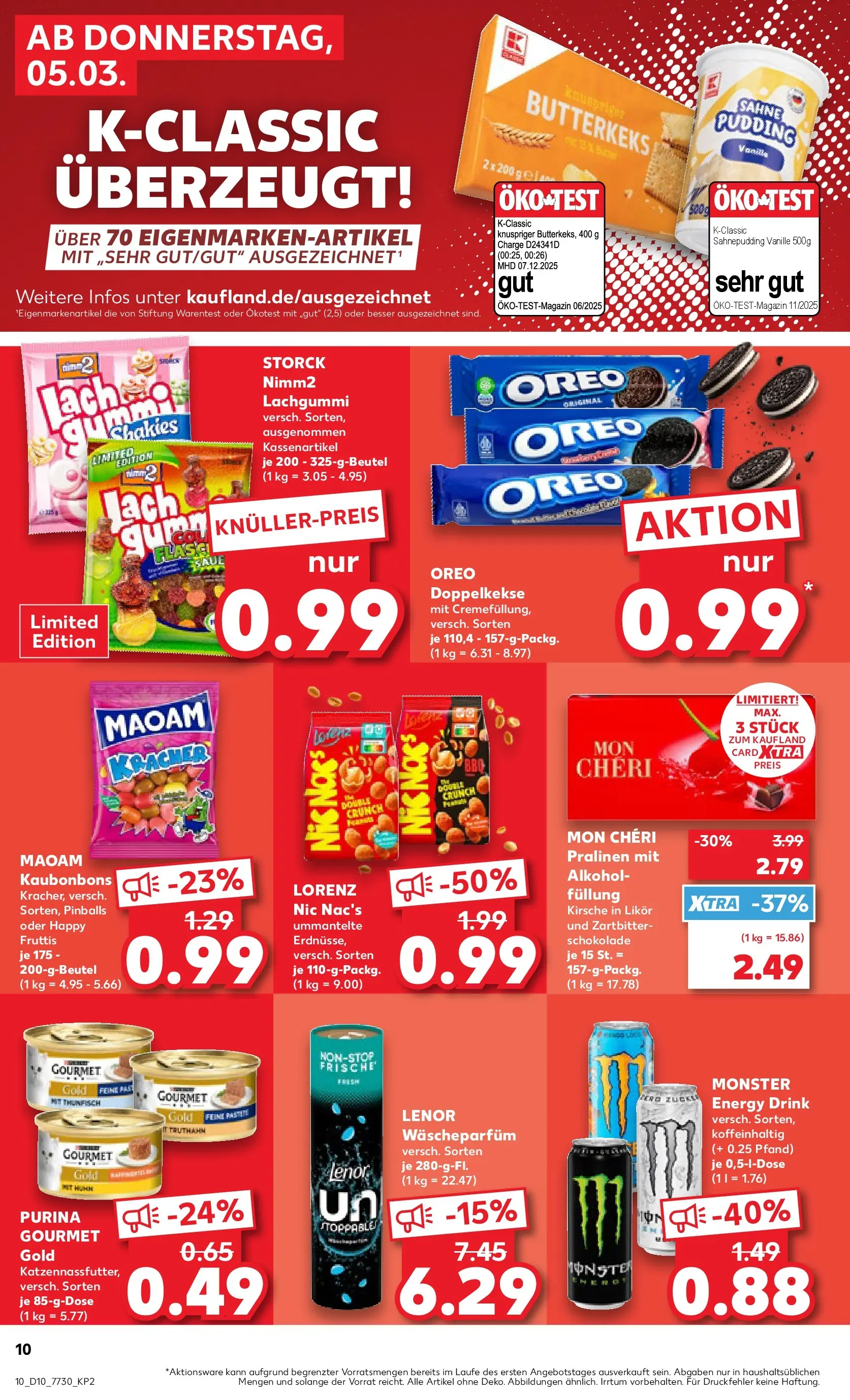 Prospekt Kaufland ab 02.03.2026 » Angebote Online zum Blättern | Seite: 30 | Produkte: Energy, Pudding, Monster, Purina gourmet gold