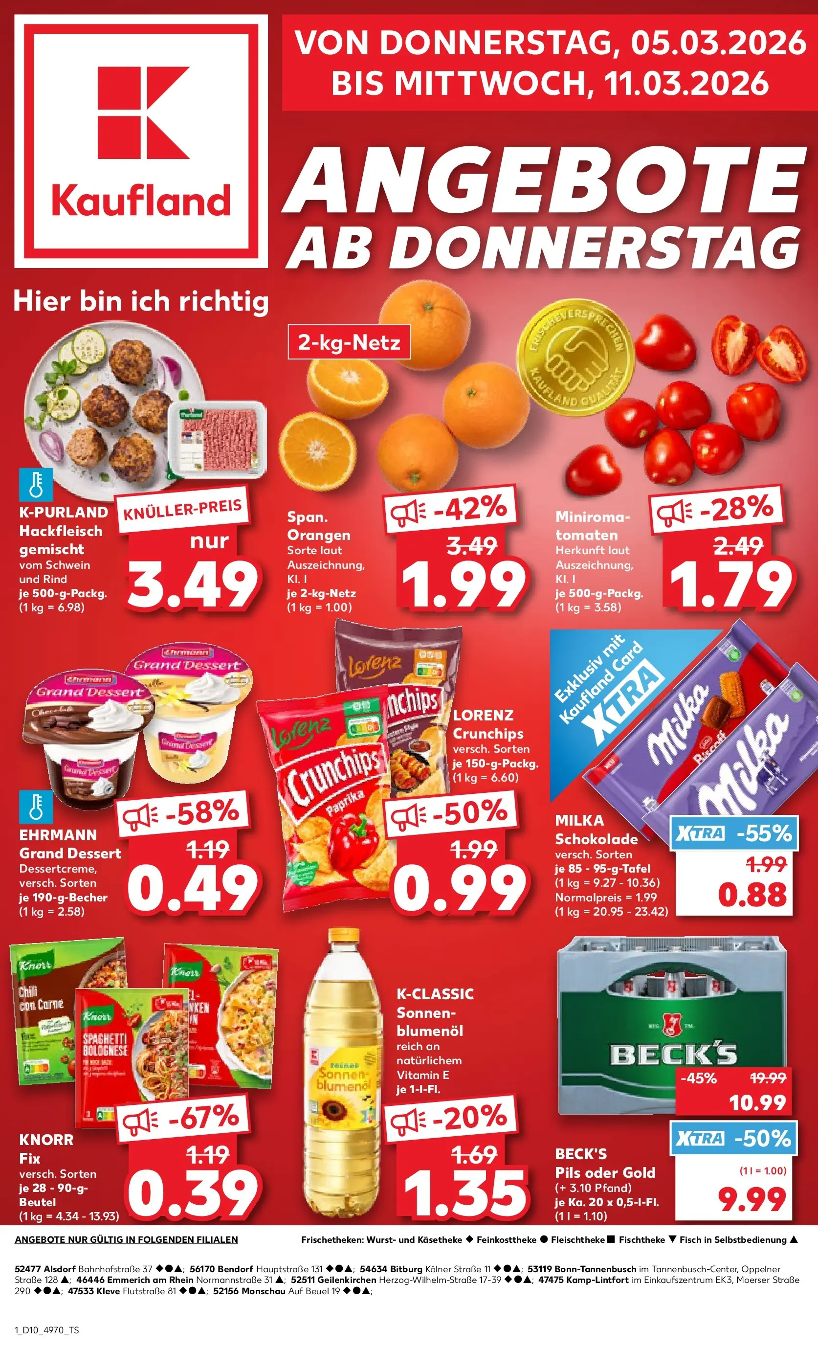 Prospekt Kaufland ab 05.03.2026 » Angebote Online zum Blättern | Seite: 1 | Produkte: Knorr fix, Pils, Fisch, Chili