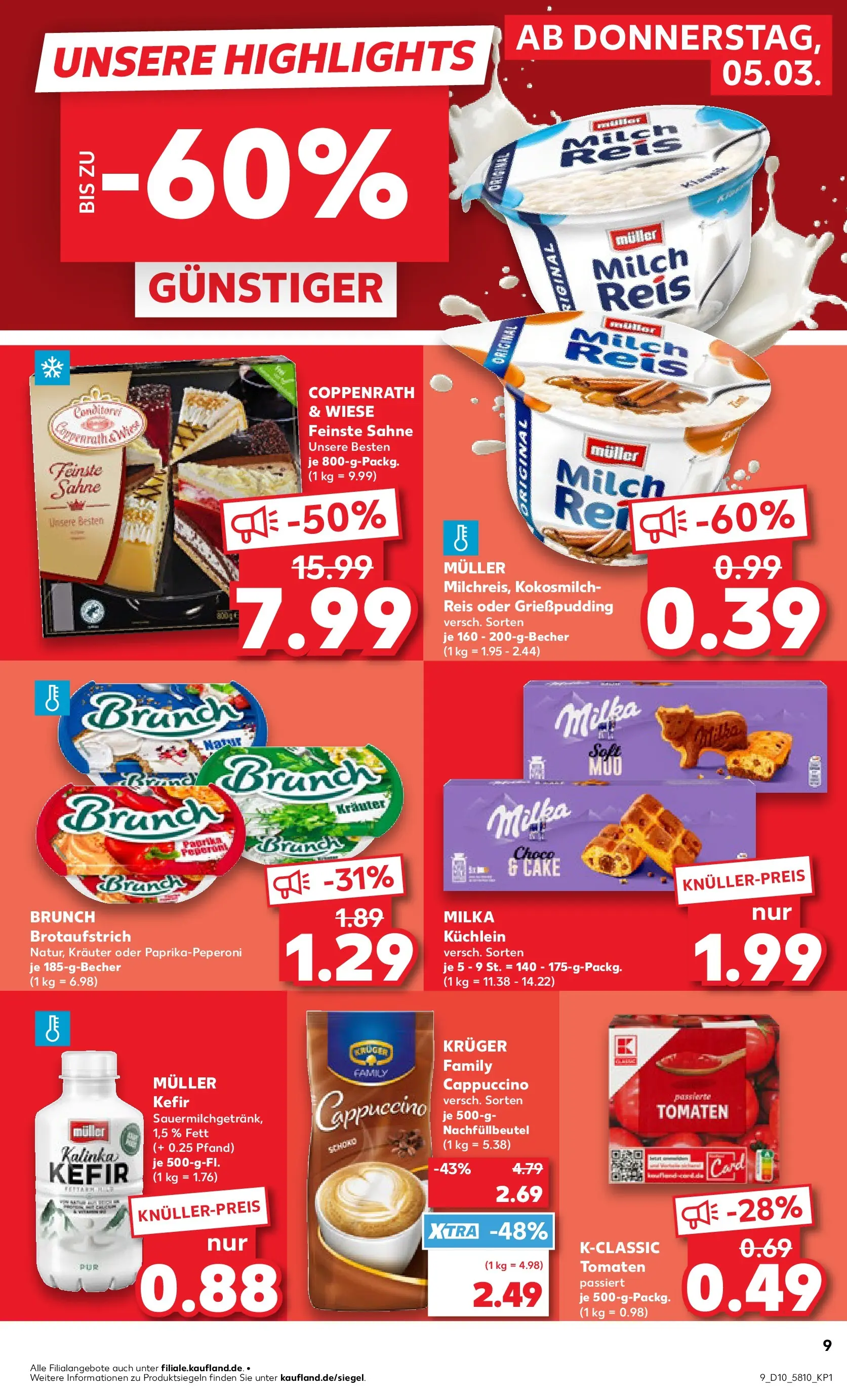 Prospekt Kaufland ab 02.03.2026 » Angebote Online zum Blättern | Seite: 21 | Produkte: Kefir, Milka, Paprika, Reis