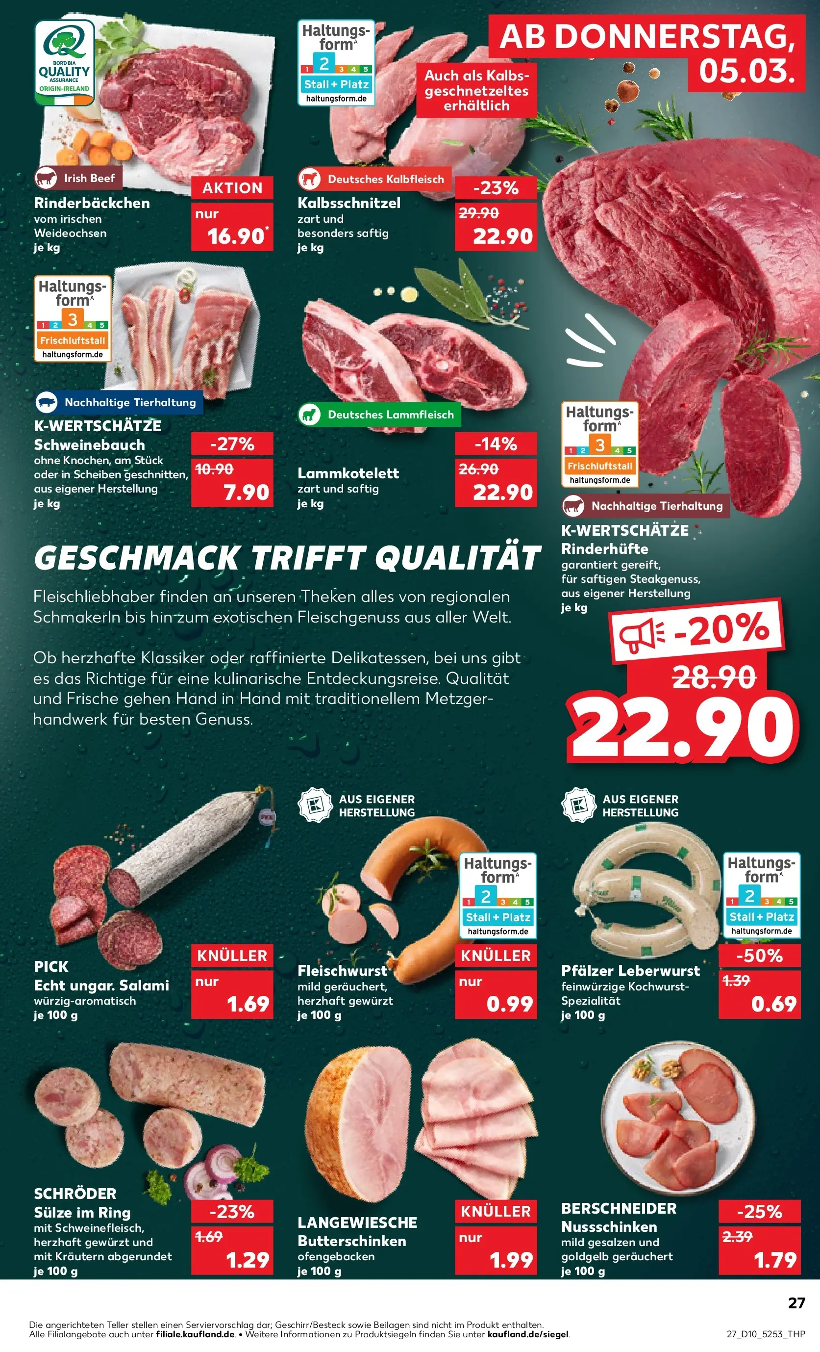 Prospekt Kaufland ab 02.03.2026 » Angebote und Werbung Online | Seite: 47 | Produkte: Schweinebauch, Salami Prospekt Kaufland ab 02.03.2026 » Angebote Online zum Blättern | Seite: 47 | Produkte: Schweinebauch, Salami