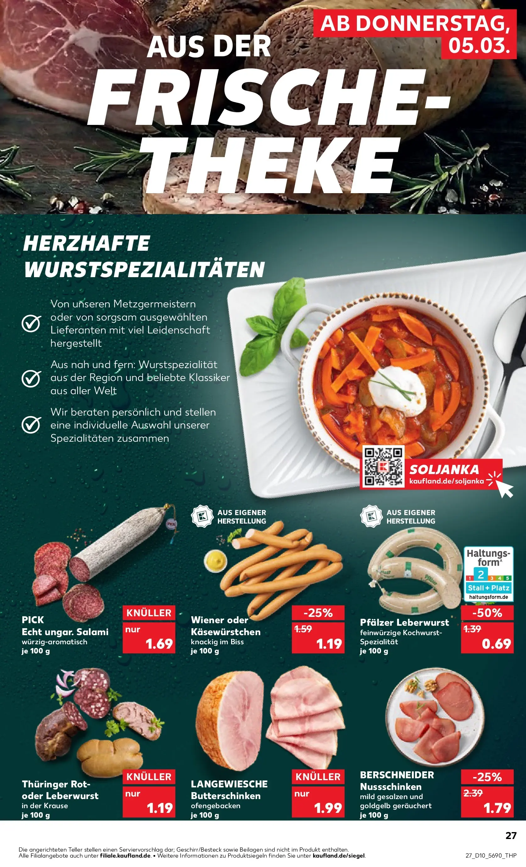 Prospekt Kaufland ab 04.03.2026 » Angebote Online zum Blättern | Seite: 27 | Produkte: Theke, Salami