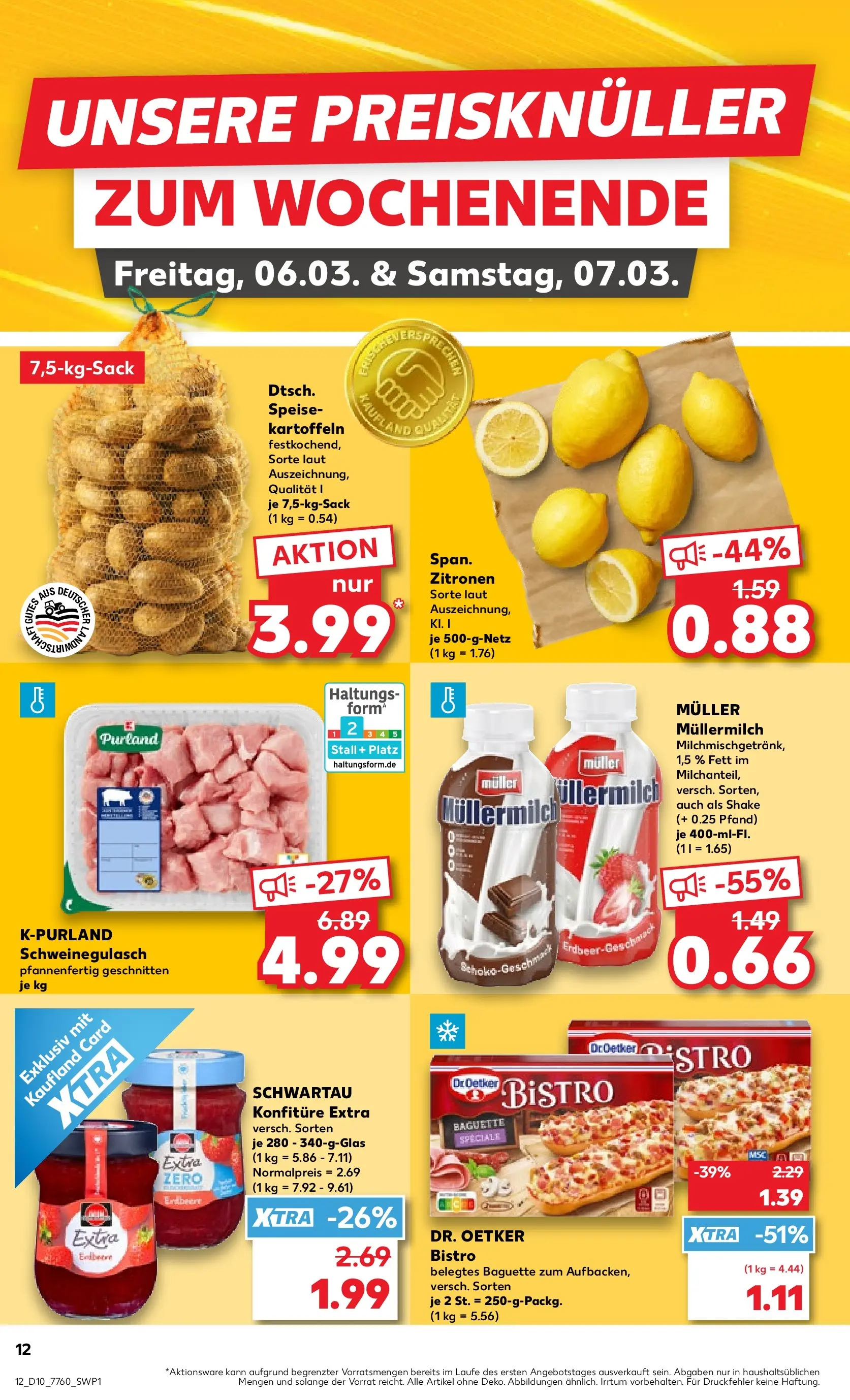 Prospekt Kaufland ab 02.03.2026 » Angebote und Werbung Online | Seite: 28 | Produkte: Schweinegulasch, Baguette, Müllermilch, Zitronen Prospekt Kaufland ab 02.03.2026 » Angebote Online zum Blättern | Seite: 28 | Produkte: Schweinegulasch, Baguette, Müllermilch, Zitronen