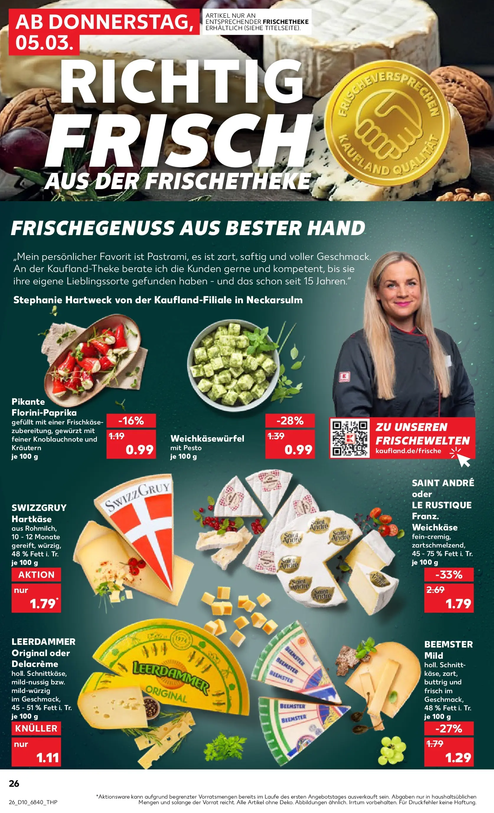 Prospekt Kaufland ab 05.03.2026 » Angebote Online zum Blättern | Seite: 26 | Produkte: Leerdammer, Frischkase
