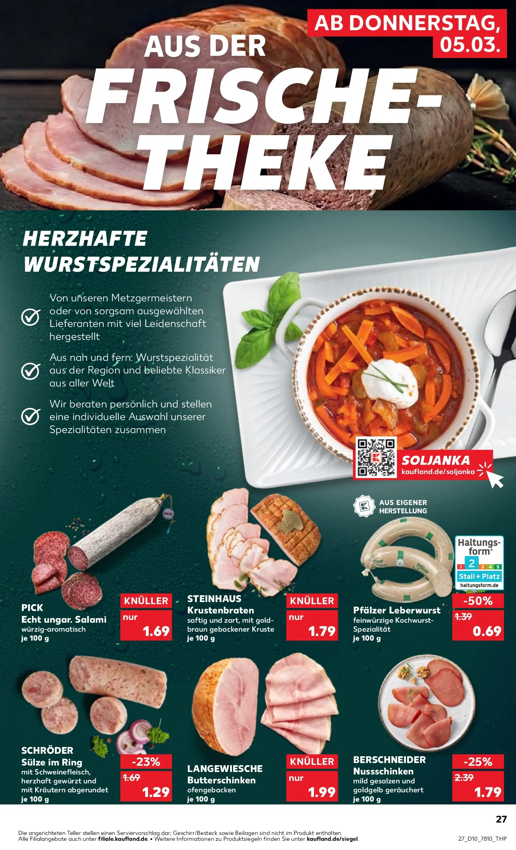 Prospekt Kaufland ab 02.03.2026 » Angebote und Werbung Online | Seite: 43 | Produkte: Theke, Krustenbraten, Salami Prospekt Kaufland ab 02.03.2026 » Angebote Online zum Blättern | Seite: 43 | Produkte: Theke, Krustenbraten, Salami