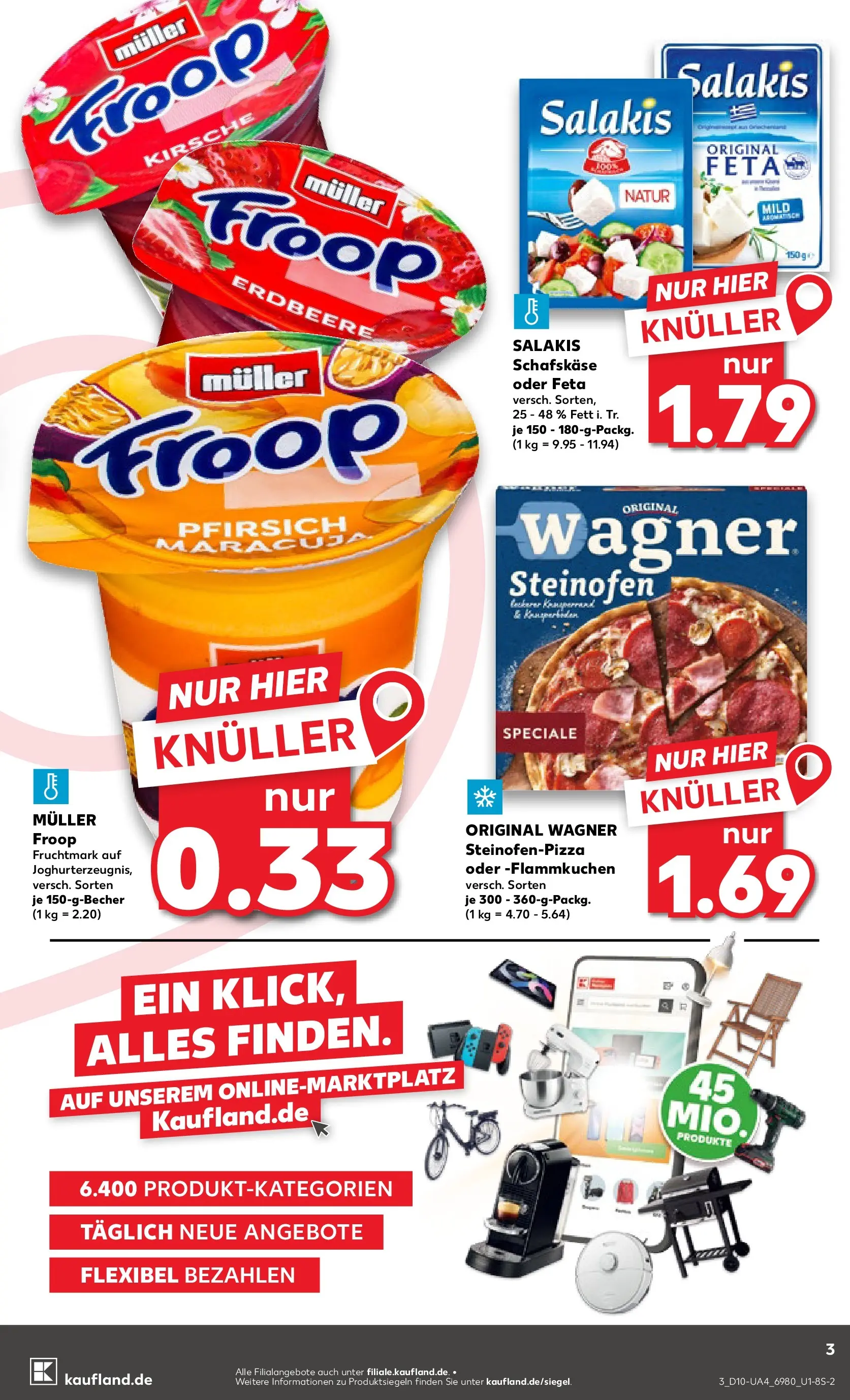 Prospekt Kaufland ab 05.03.2026 » Angebote Online zum Blättern | Seite: 3 | Produkte: Froop, Feta, Pizza, Schafskase