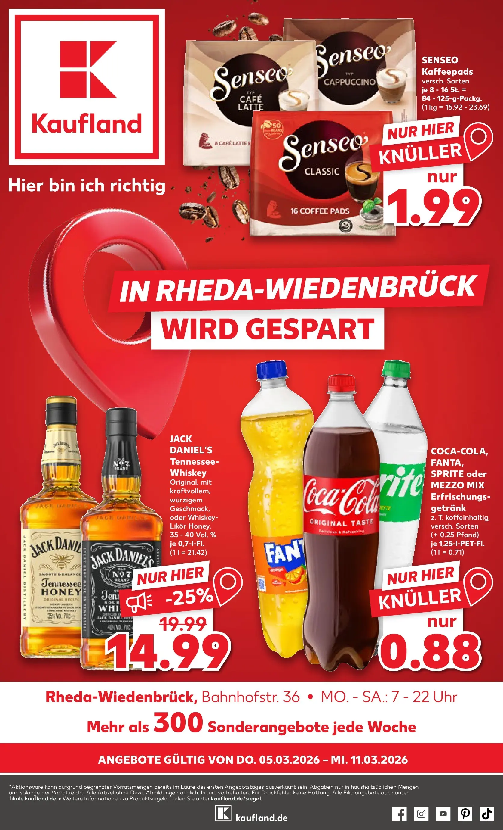 Prospekt Kaufland ab 02.03.2026 » Angebote Online zum Blättern | Seite: 13 | Produkte: Kaffeepads, Jack Daniel's, Whiskey, Uhr