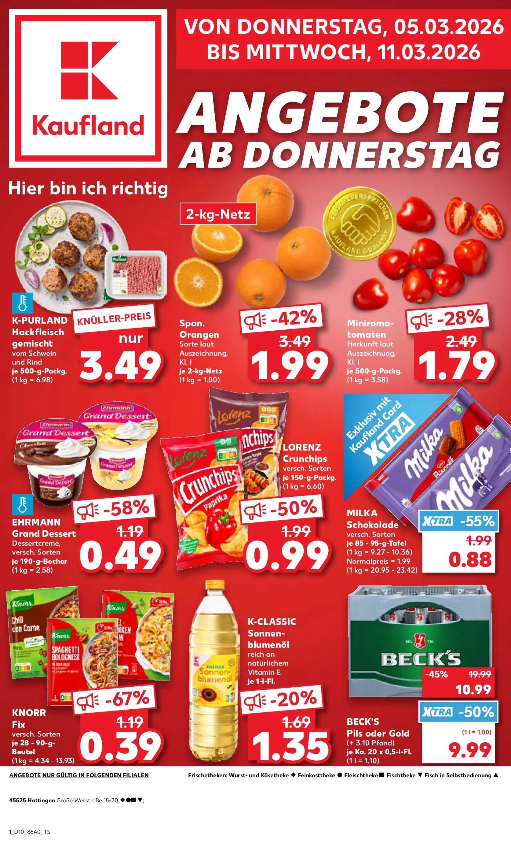 Prospekt Kaufland ab 01.03.2026 » Angebote Online zum Blättern | Seite: 13 | Produkte: Milka, Chili, Chips, Hackfleisch