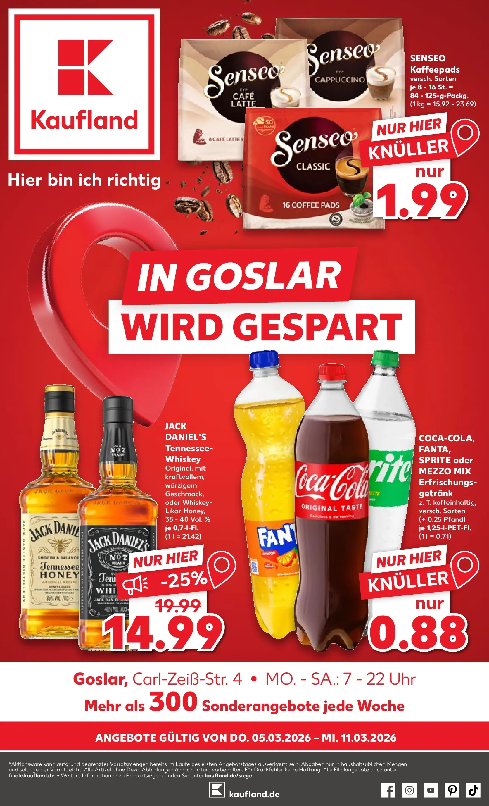 Prospekt Kaufland ab 02.03.2026 » Angebote Online zum Blättern | Seite: 13 | Produkte: Senseo kaffeepads, Oder mezzo mix, Whiskey, Uhr