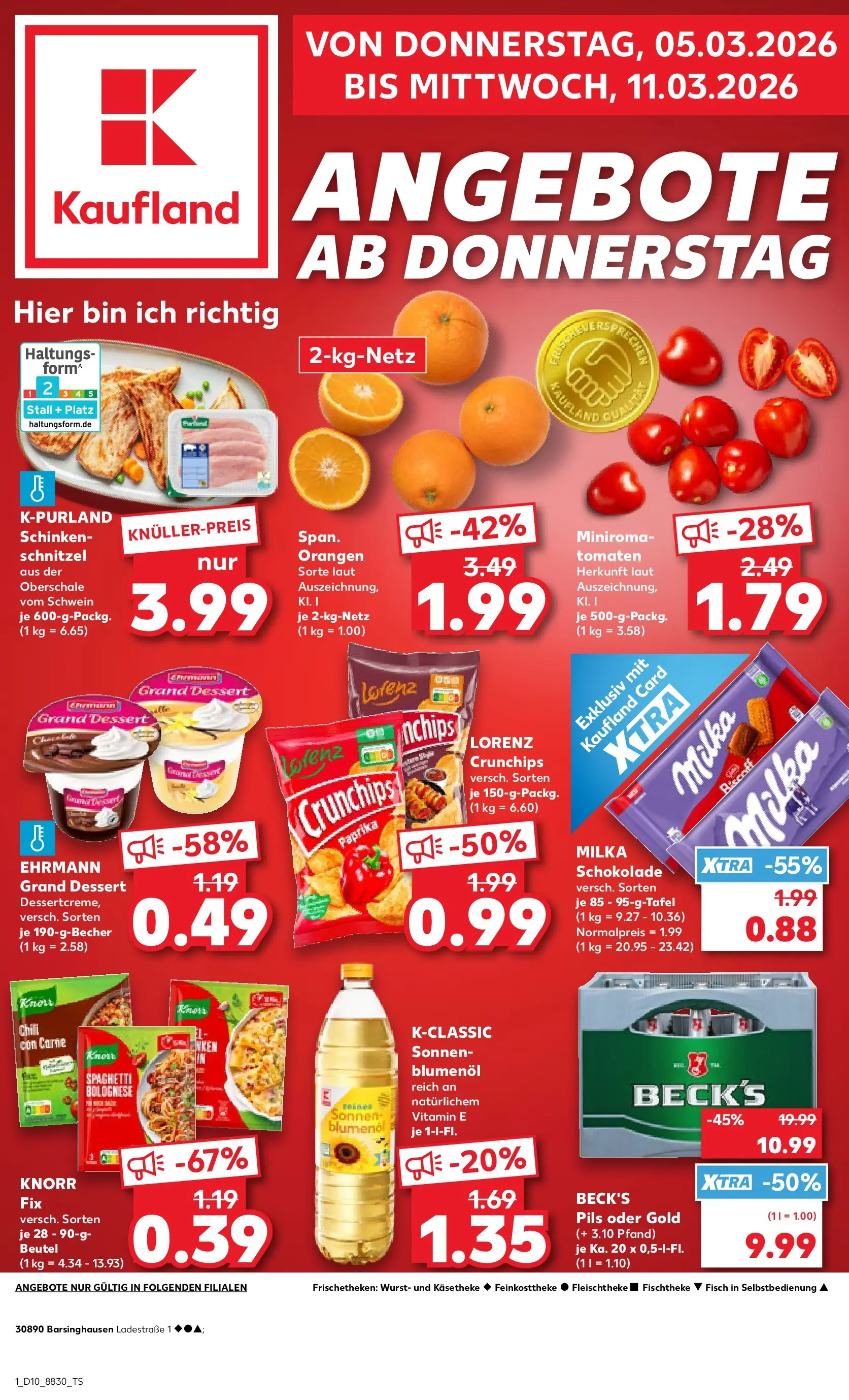 Prospekt Kaufland ab 02.03.2026 » Angebote Online zum Blättern | Seite: 13 | Produkte: Knorr fix, Ehrmann grand dessert, Milka schokolade, Sonnenblumenol