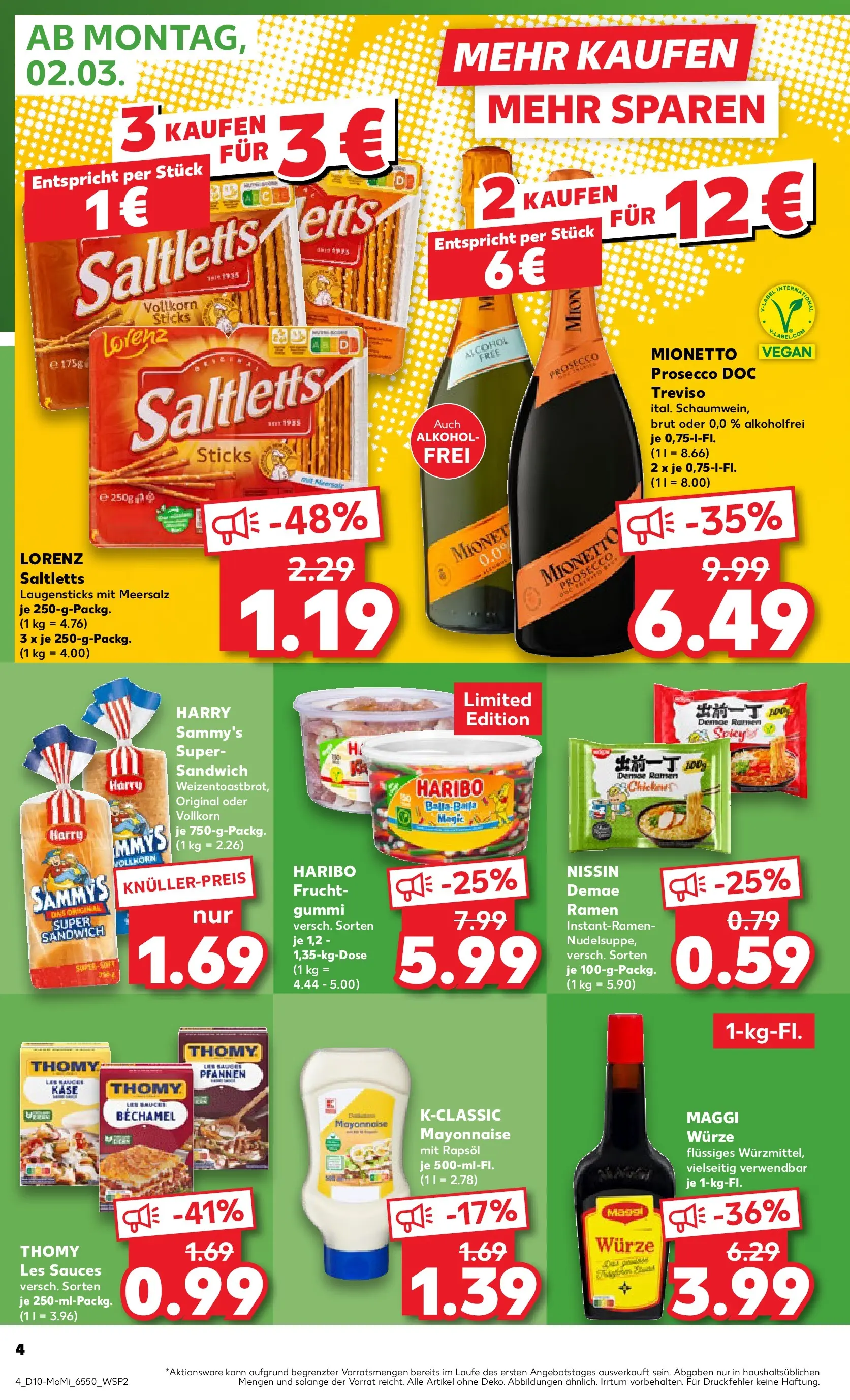 Prospekt Kaufland ab 02.03.2026 » Angebote Online zum Blättern | Seite: 4 | Produkte: Maggi, Käse, Rapsöl, Mayonnaise