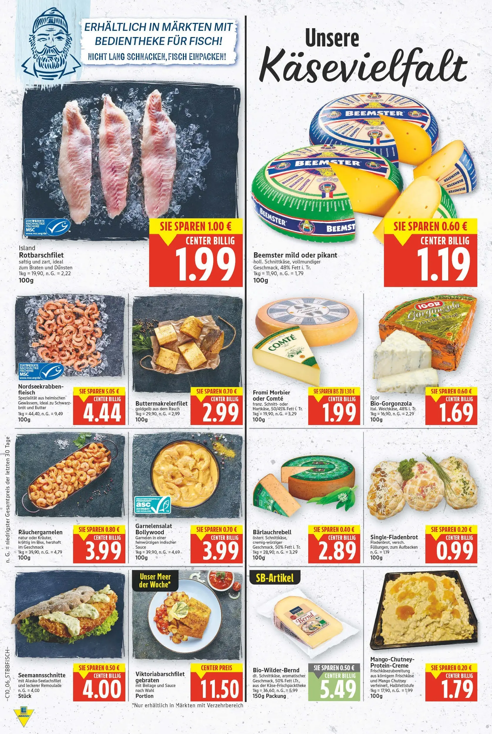 E center Prospekt Magdeburg	 (ab 02.03.2026) » Angebote Online | Seite: 6 | Produkte: Butter, Fisch, Brot, Frischkase