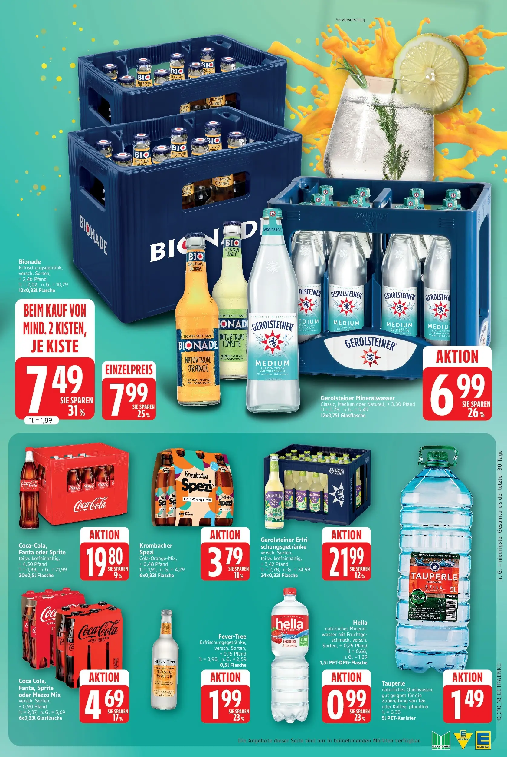 E center Prospekt Magdeburg	 (ab 02.03.2026) » Angebote Online | Seite: 18 | Produkte: Coca cola, Cola, Wasser, Limette