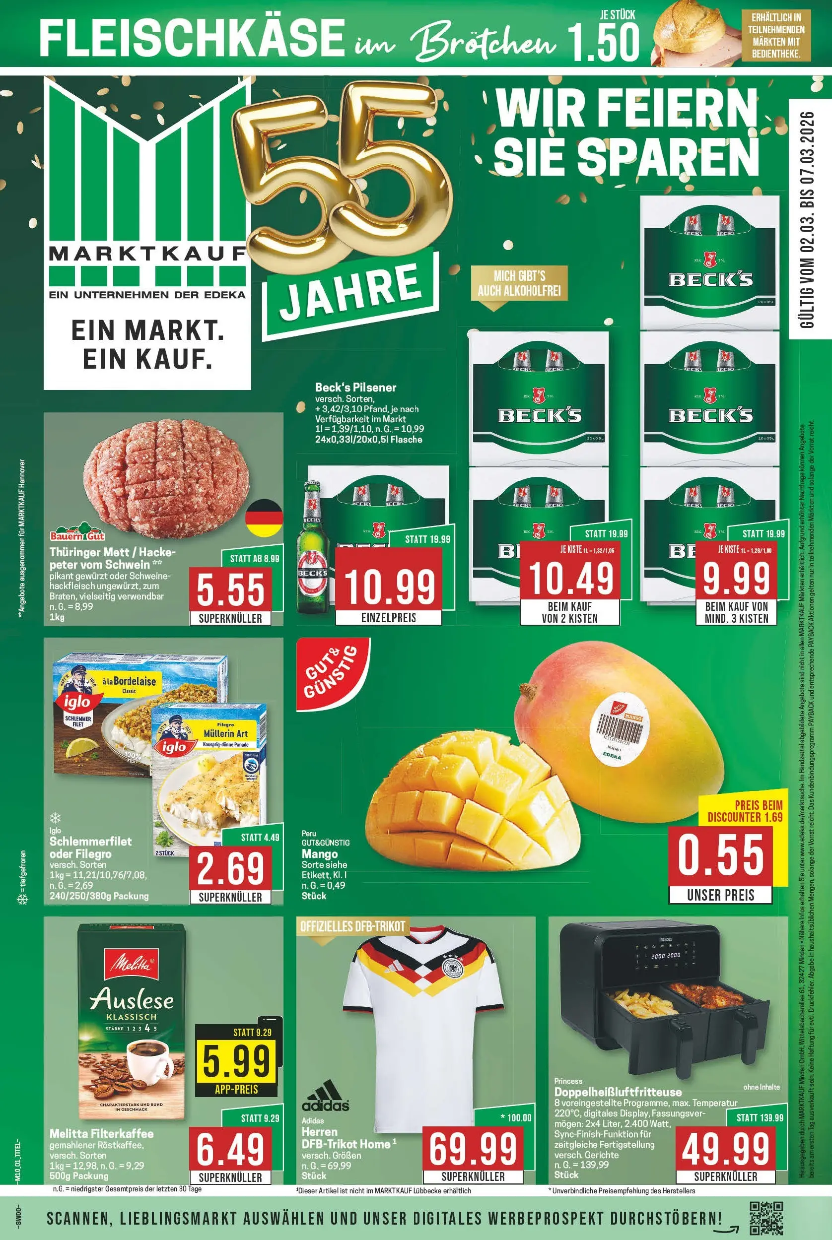 Marktkauf Prospekt Bad Salzuflen (ab 02.03.2026) » Angebote online | Seite: 1 | Produkte: Melitta, Iglo, Mango, Iglo schlemmerfilet