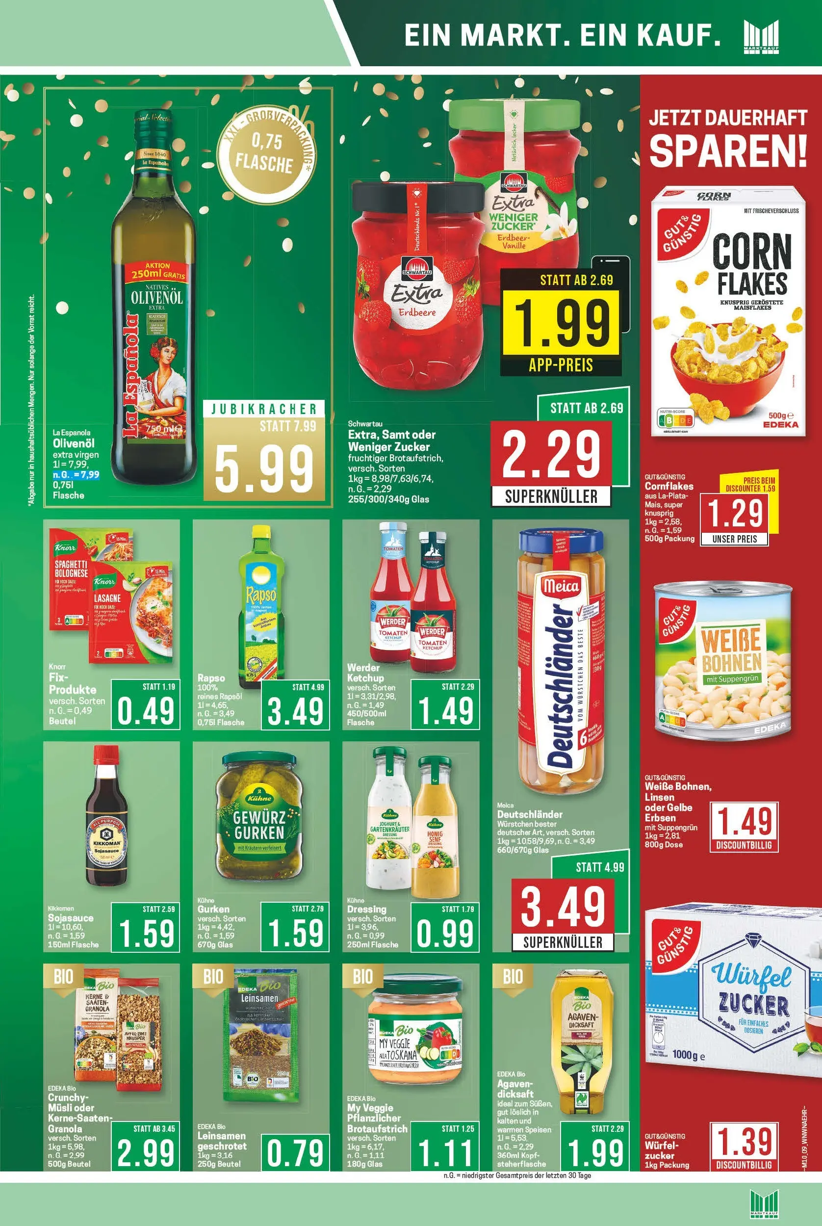 Marktkauf Prospekt Bad Salzuflen (ab 02.03.2026) » Angebote online | Seite: 9 | Produkte: Olivenol, Zucker, Ketchup, Erbsen