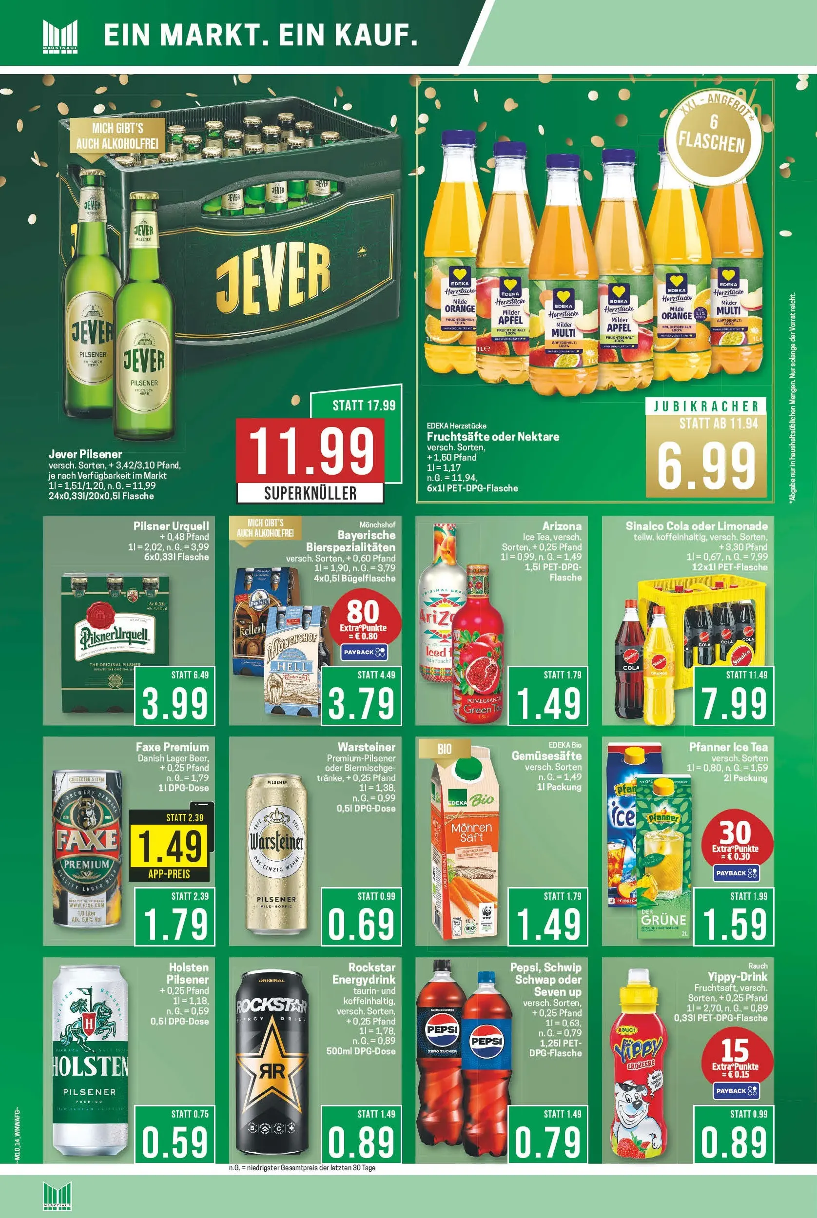 Marktkauf Prospekt Bad Salzuflen (ab 02.03.2026) » Angebote online | Seite: 14 | Produkte: Monchshof, Rockstar, Pilsner urquell, Warsteiner