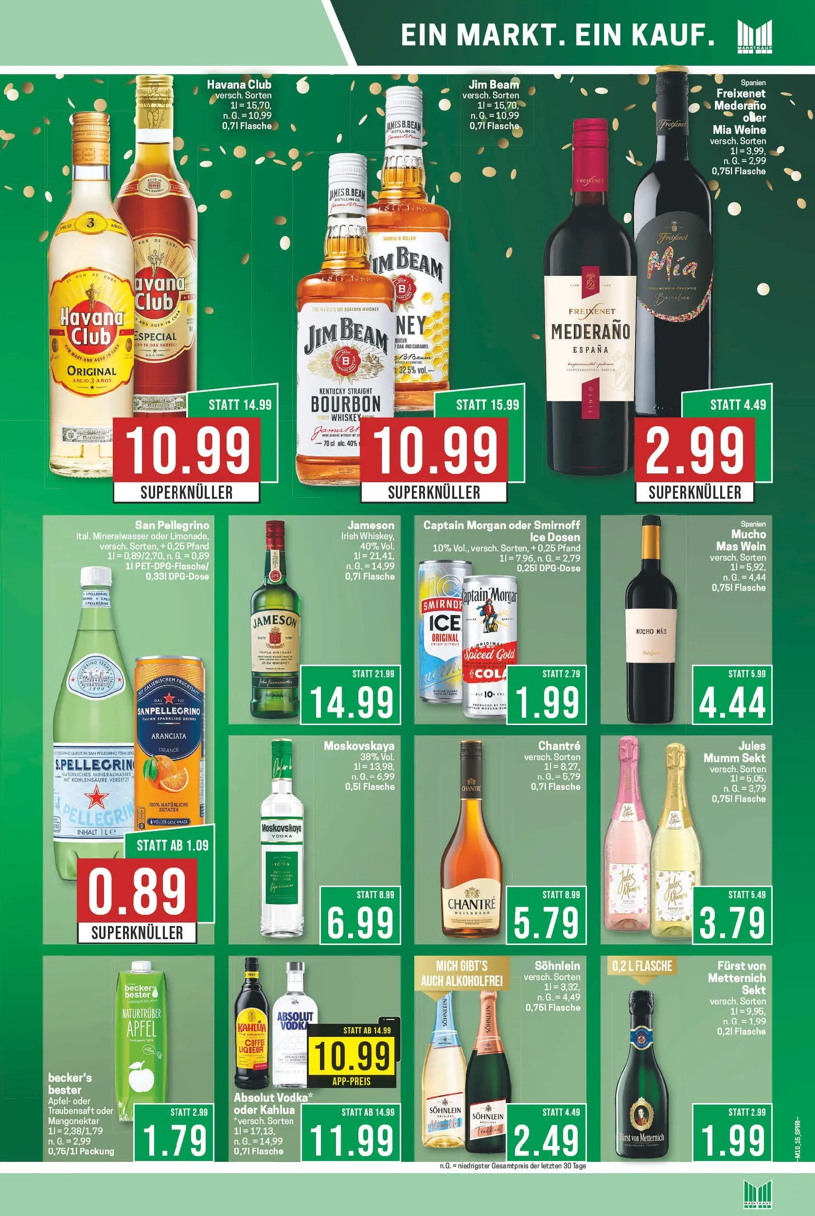 Marktkauf Prospekt Bad Salzuflen (ab 02.03.2026) » Angebote online | Seite: 15 | Produkte: Havana club, Mumm sekt, Jim beam, Äpfel
