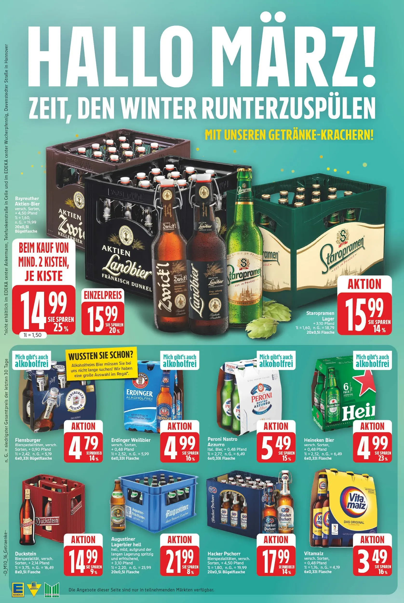 Marktkauf Prospekt Bad Salzuflen (ab 02.03.2026) » Angebote online | Seite: 16 | Produkte: Erdinger, Bier, Flensburger, Heineken