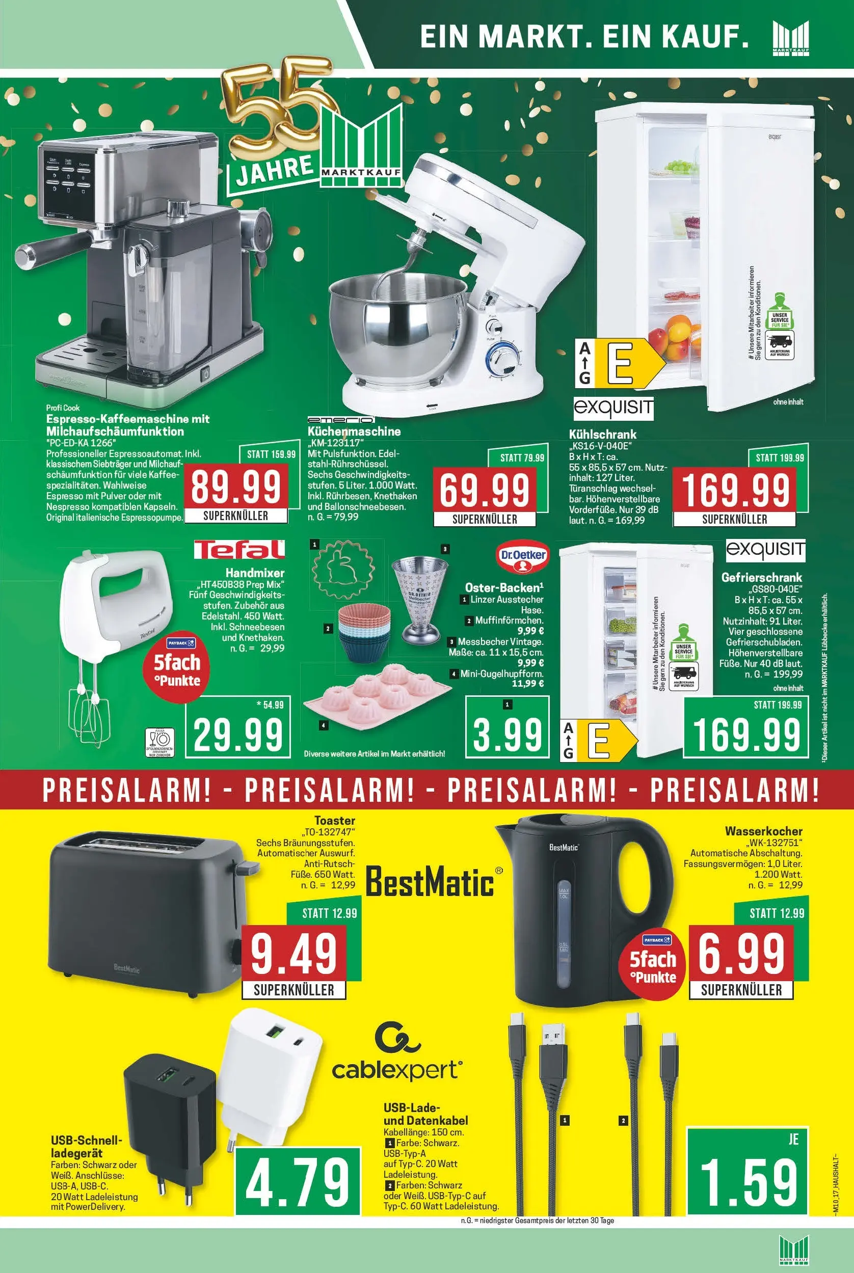 Marktkauf Prospekt Bad Salzuflen (ab 02.03.2026) » Angebote online | Seite: 19 | Produkte: Wasserkocher, Toaster, Handmixer, Ladegerät