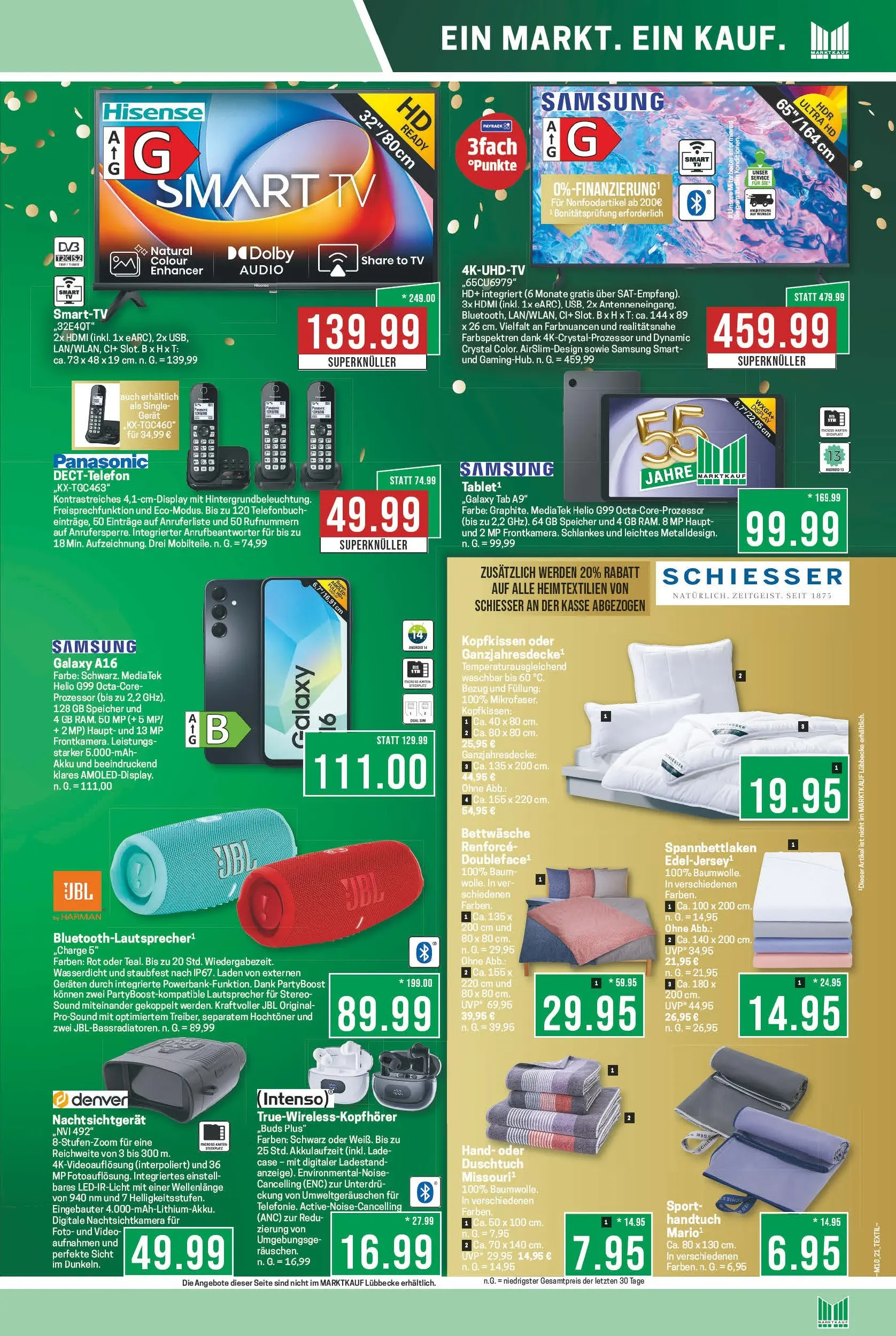 Marktkauf Prospekt Bad Salzuflen (ab 02.03.2026) » Angebote online | Seite: 23 | Produkte: Panasonic, Bettwäsche, Samsung, Video