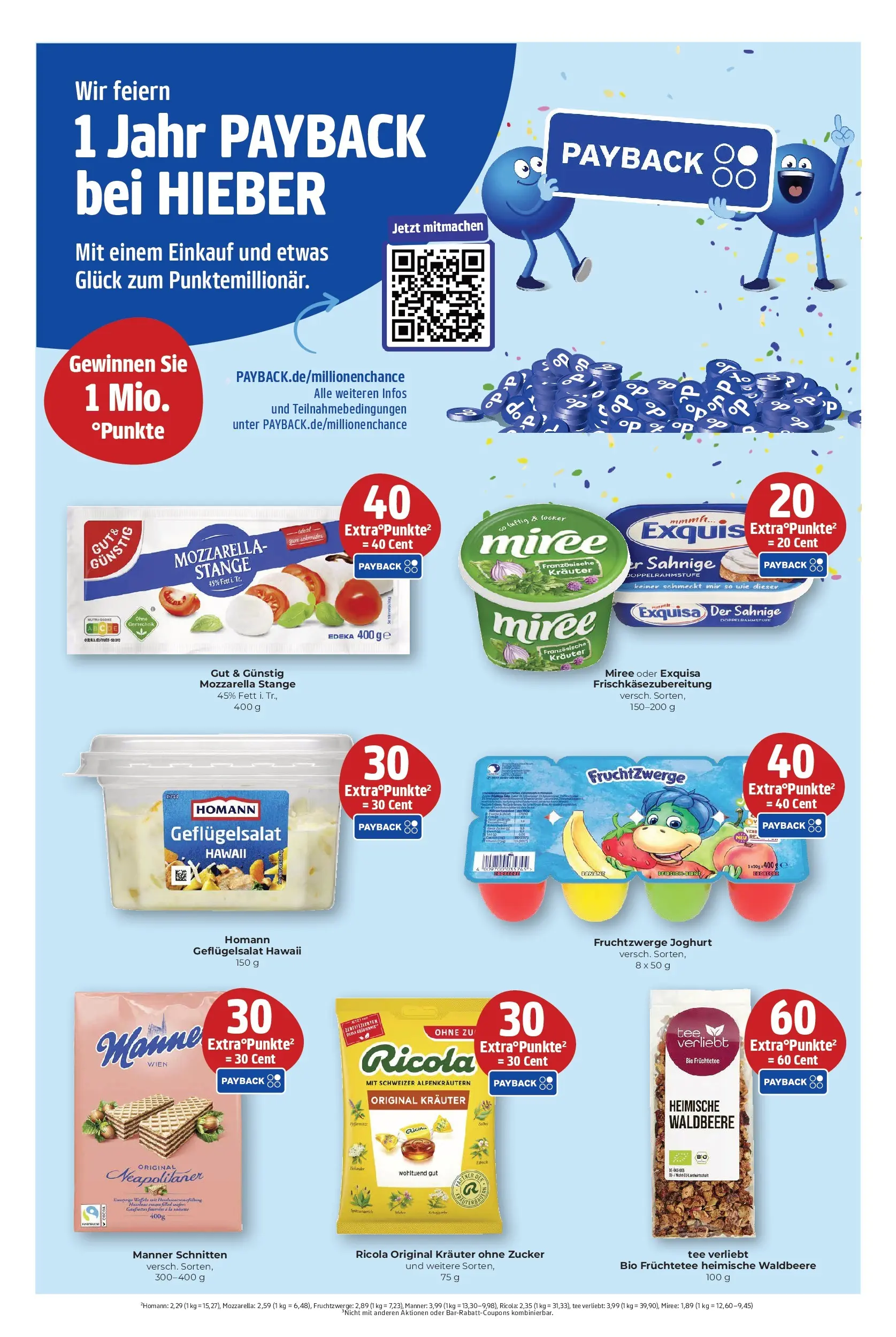 Angebote - Hieber's Frischecenter: Meine Woche (ab 01.03.2026) zum Blättern | Seite: 18 | Produkte: Joghurt, Fruchtzwerge, Exquisa, Zucker