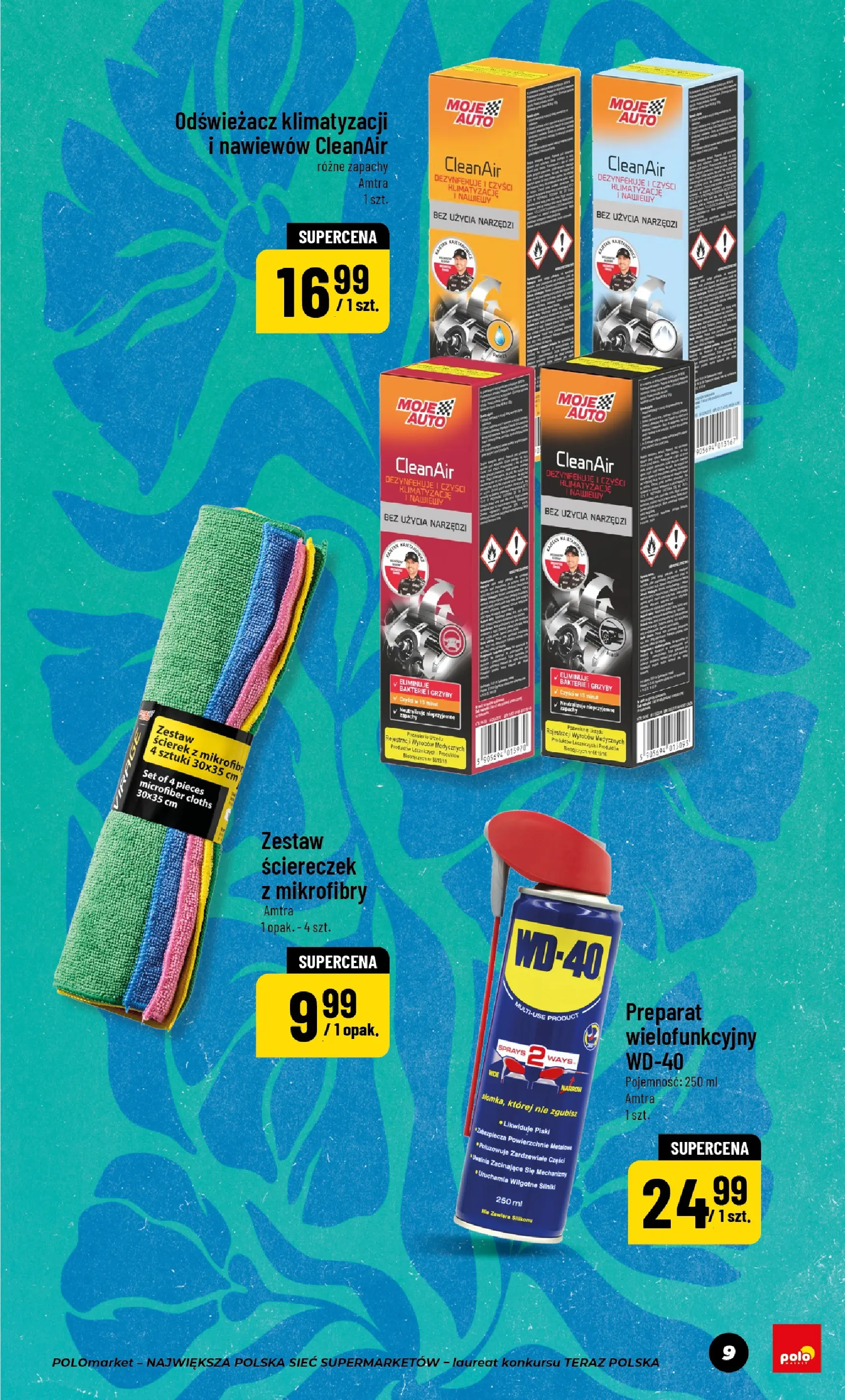 Nowa POLOmarket gazetka od jutra 31.03.2026 | Strona: 9 | Produkty: Odświeżacz, Karta