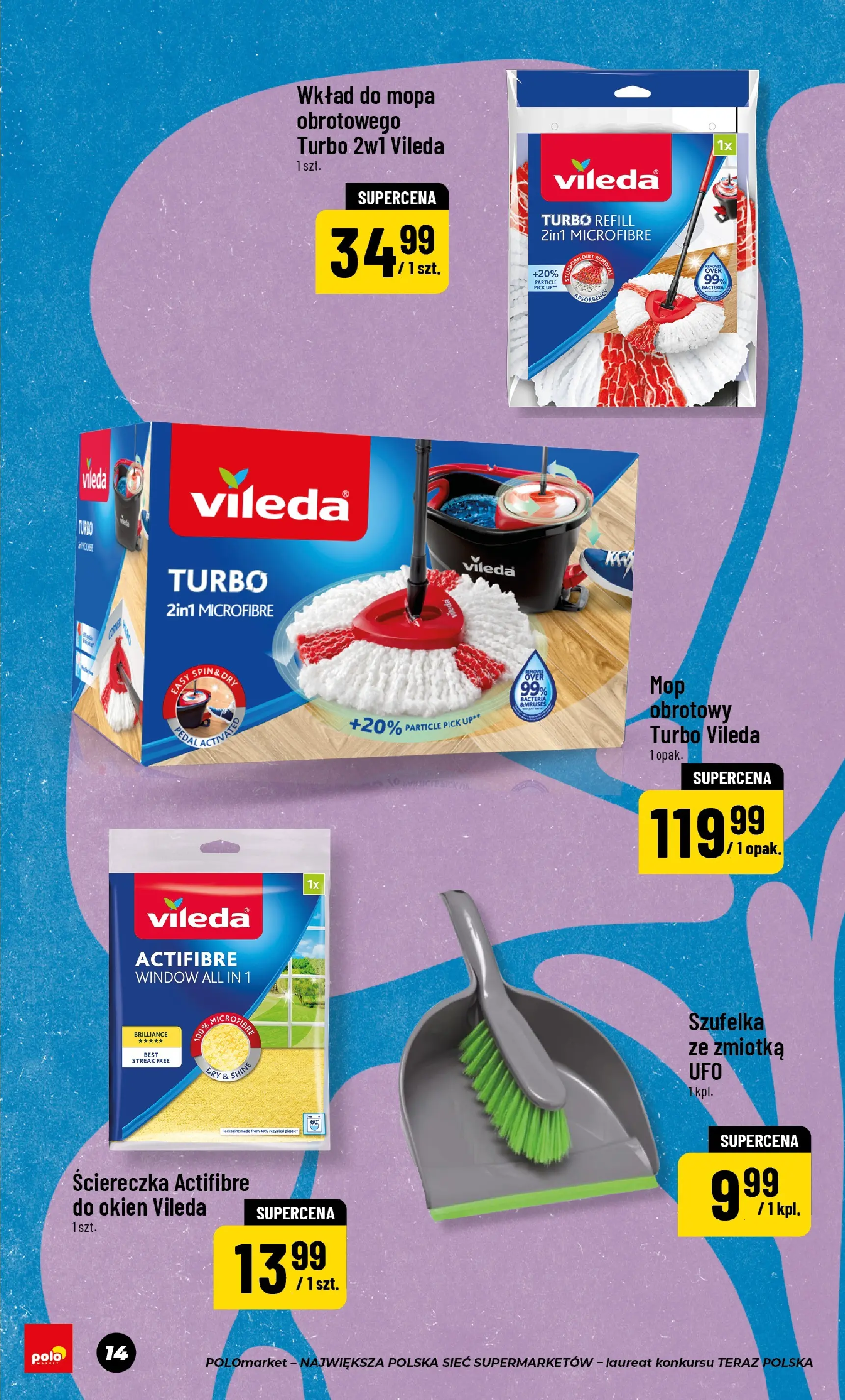 Nowa POLOmarket gazetka od jutra 31.03.2026 | Strona: 14 | Produkty: Vileda