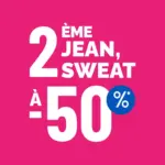 La Halle Profitez du 2&egrave;me jean, sweat &agrave; -50%, pour mixer style et confort au quotidien ! - au 15.03.2026