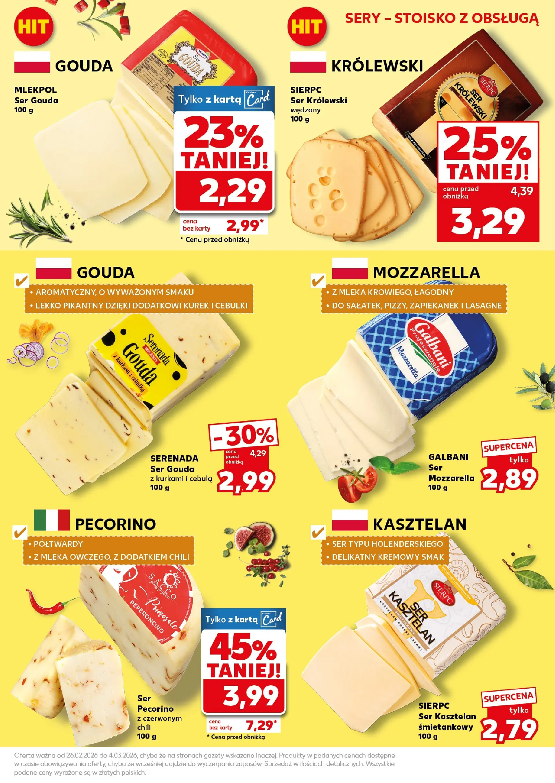 Kaufland gazetka - Mocny start od 02.03.2026 - od jutra PDF | Strona: 13 | Produkty: Ser żółty, Pecorino, Lasagne, Sery