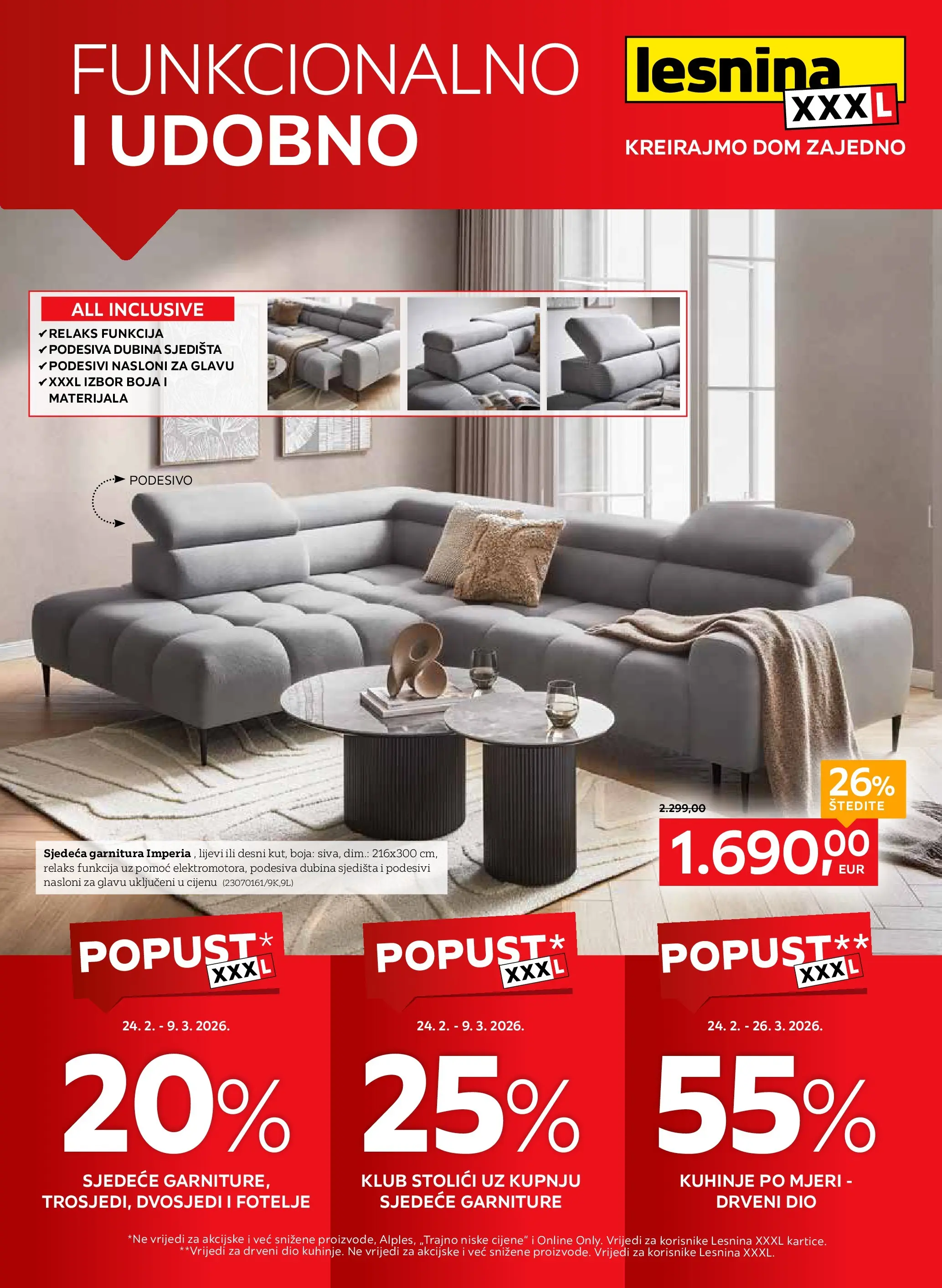 Lesnina - Lesnina XXXL: Funkcionalno i udobno katalog do 26.03.2026 novi od 23.02.2026 na listanje > letak digitalni | Stranica: 1