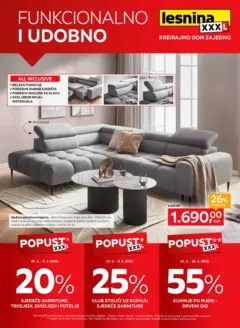 Lesnina - Lesnina XXXL: Funkcionalno i udobno katalog do 26.03.2026 - Pregled kataloga iz trgovine Lesnina, vrijedi od 23.02.2026 | Stranica: 6 | Proizvodi: Madrac, Ormar, Spavaća soba, Nadmadrac
