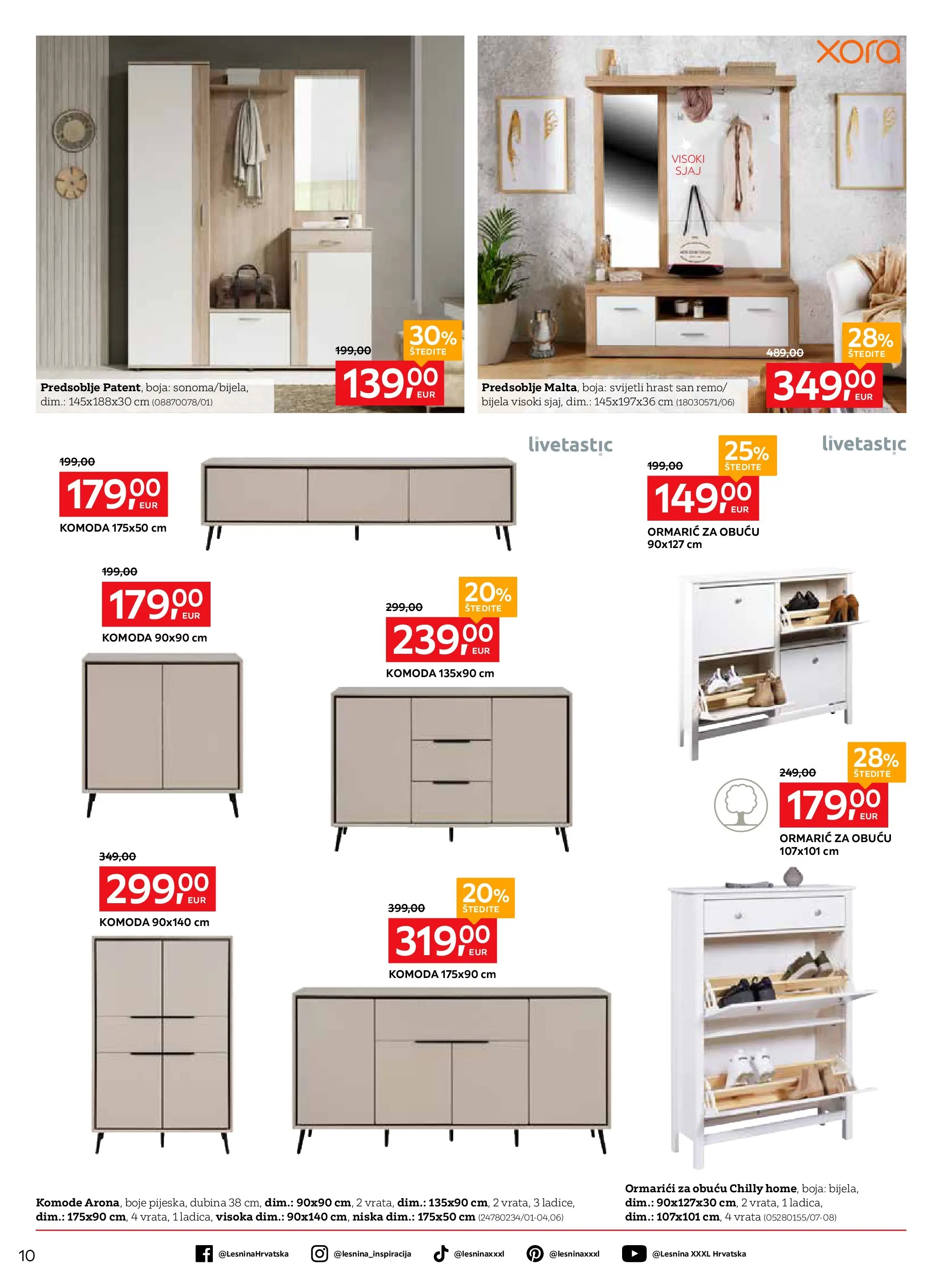 Lesnina - Lesnina XXXL: Funkcionalno i udobno katalog do 26.03.2026 novi od 23.02.2026 na listanje > letak digitalni | Stranica: 10 | Proizvodi: Komoda, Vrata