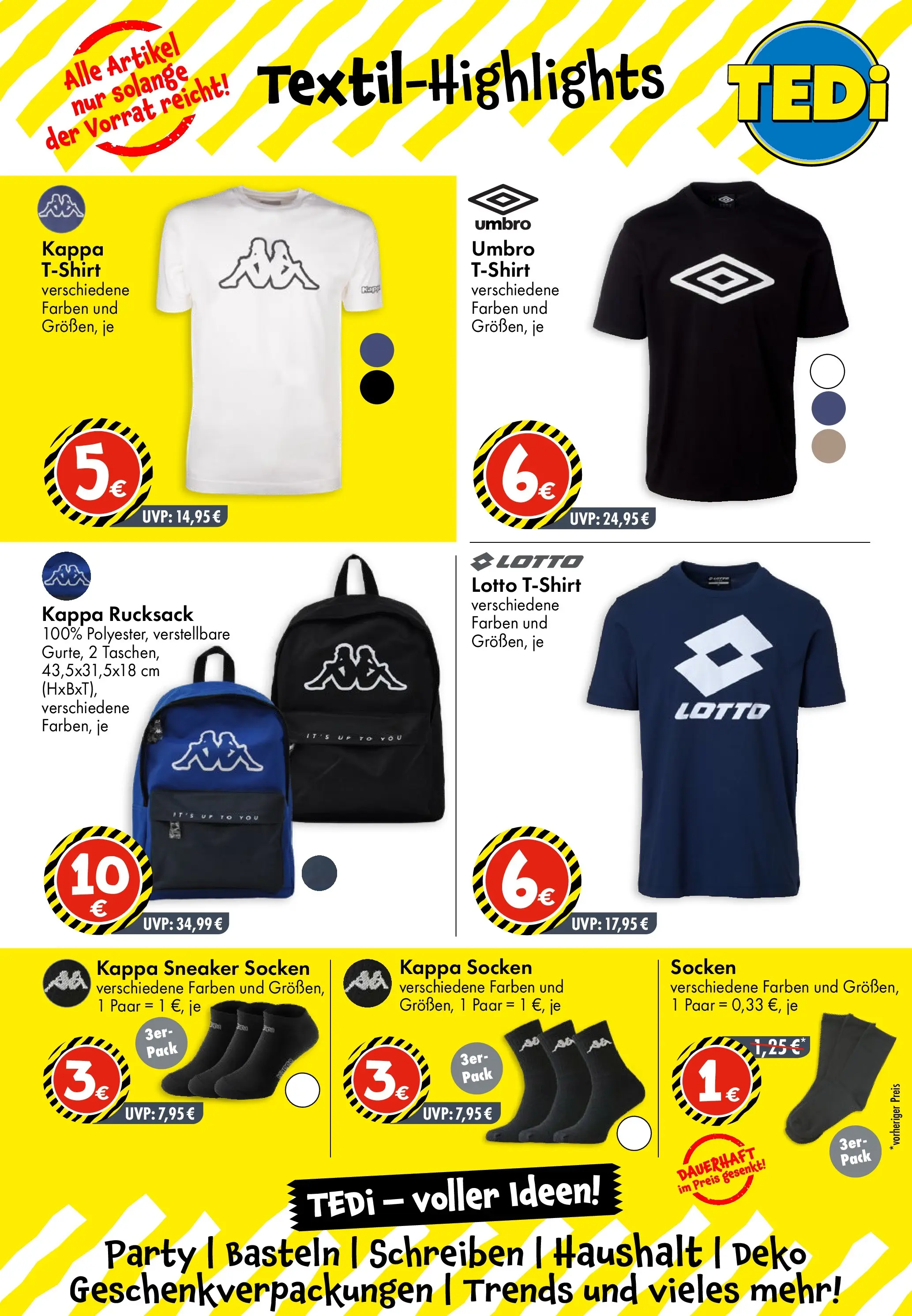 TEDi - TEDi Neueröffnung Dessau-Roßlau (ab 04.03.2026) zum Blättern | Seite: 2 | Produkte: Socken, Rucksack