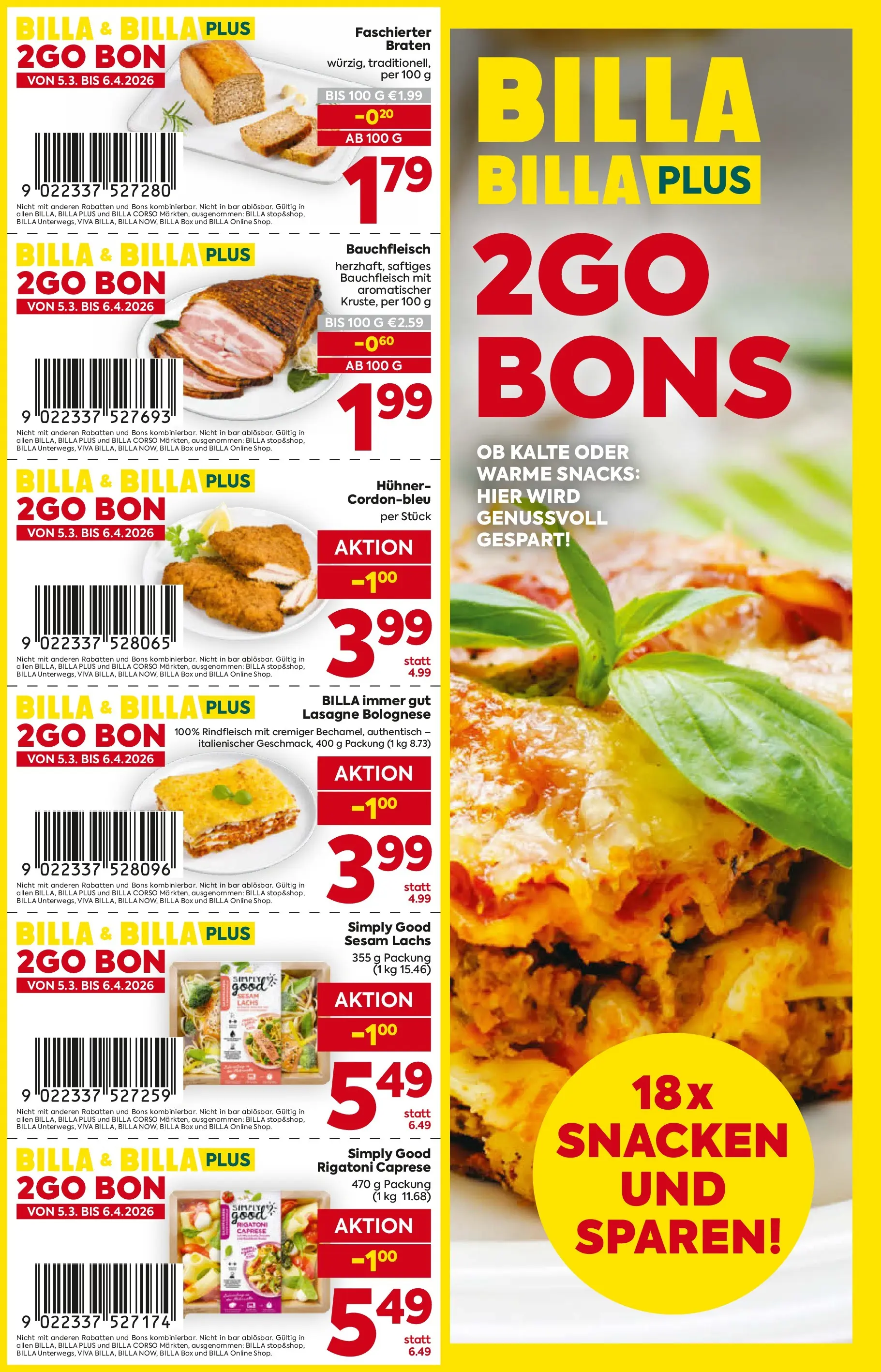 Billa - BILLA: 2GO BONS ab 04.03.2026 - Angebote, Prospekt | Seite: 1
