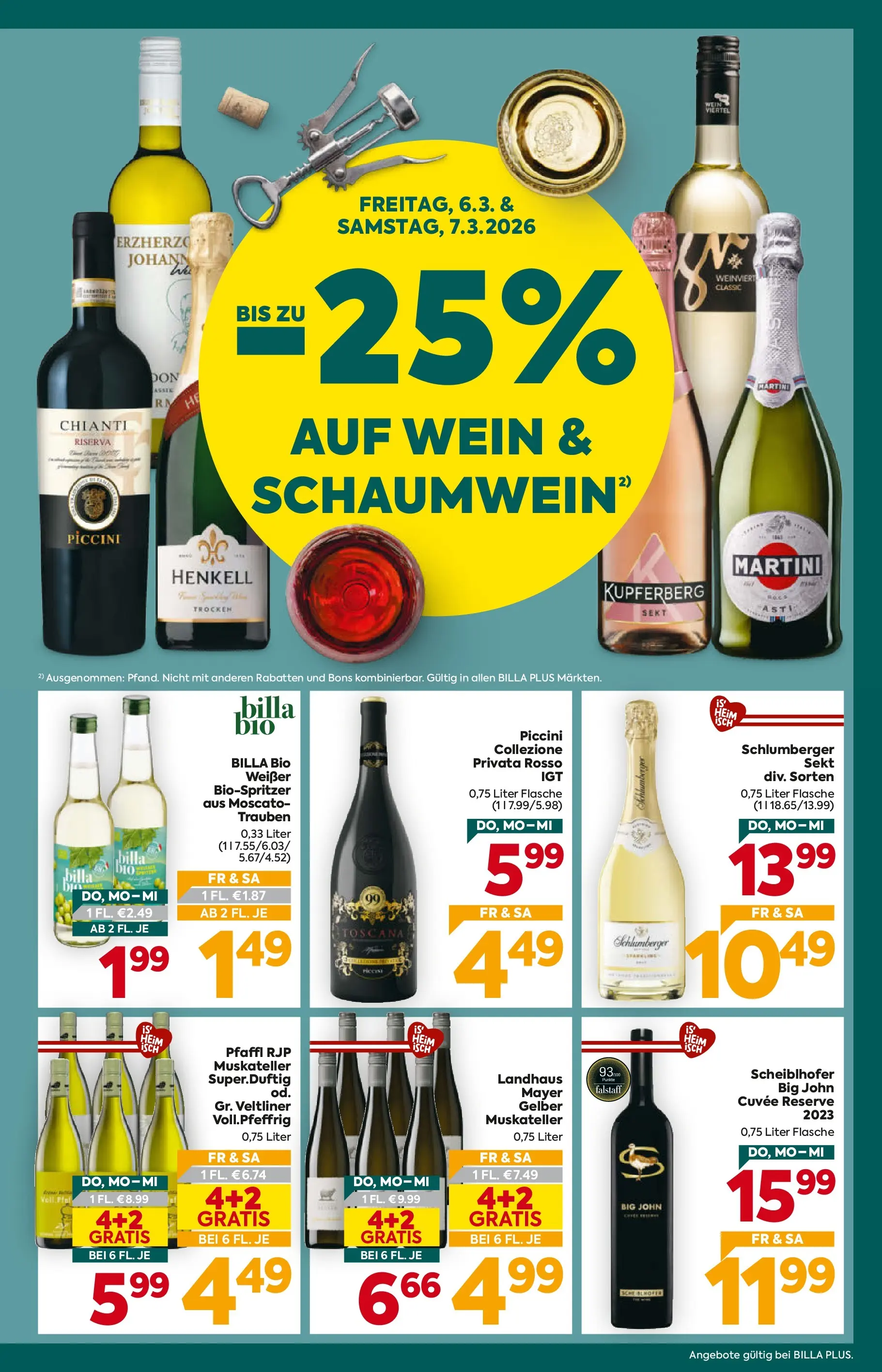 Billa Plus Flugblatt - Niederösterreich von 05.03.2026 - Aktuelle Angebote | Seite: 3 | Produkte: Wein