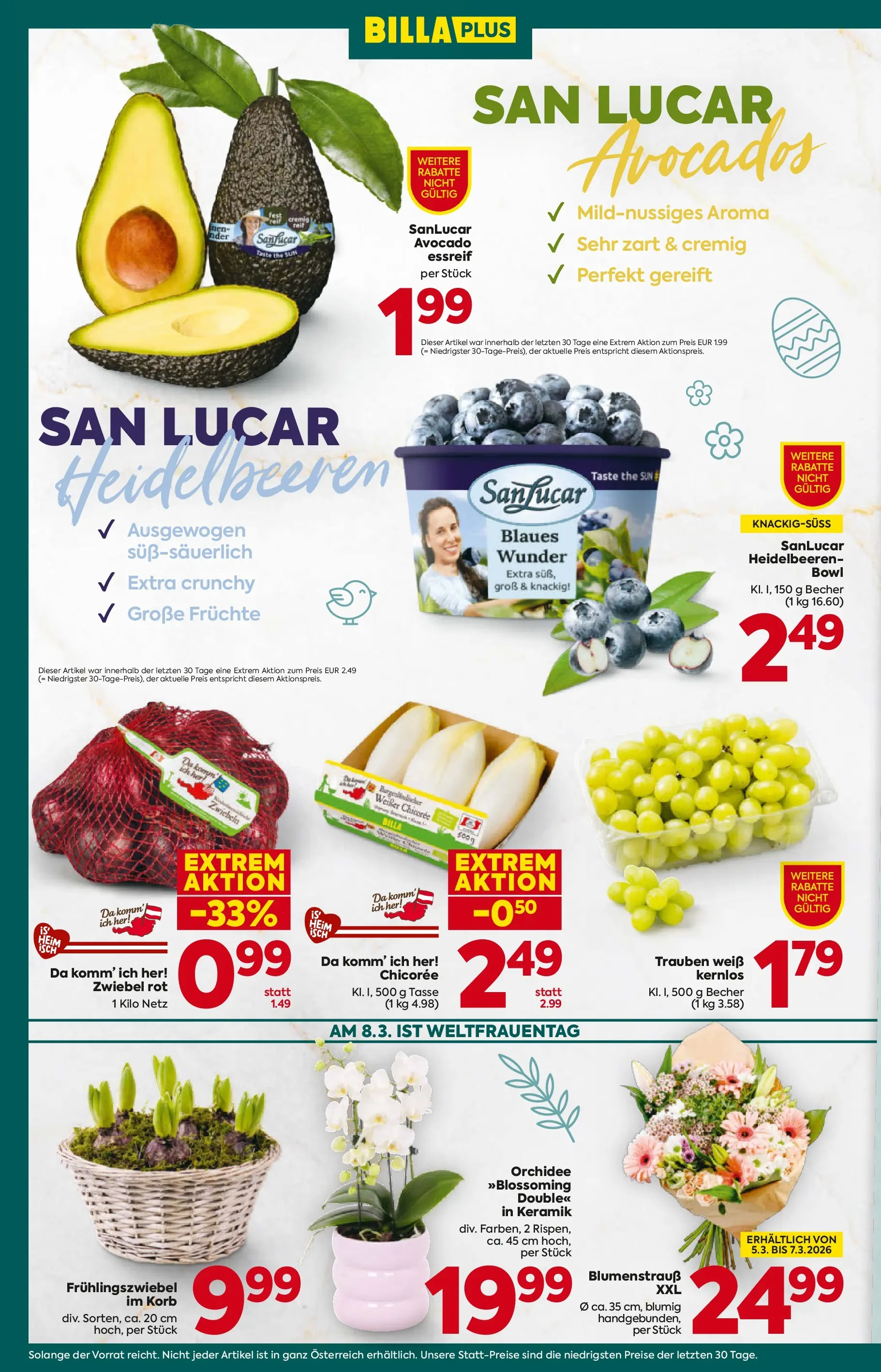 Billa Plus Flugblatt - Niederösterreich von 05.03.2026 - Aktuelle Angebote | Seite: 8 | Produkte: Avocado, Korb