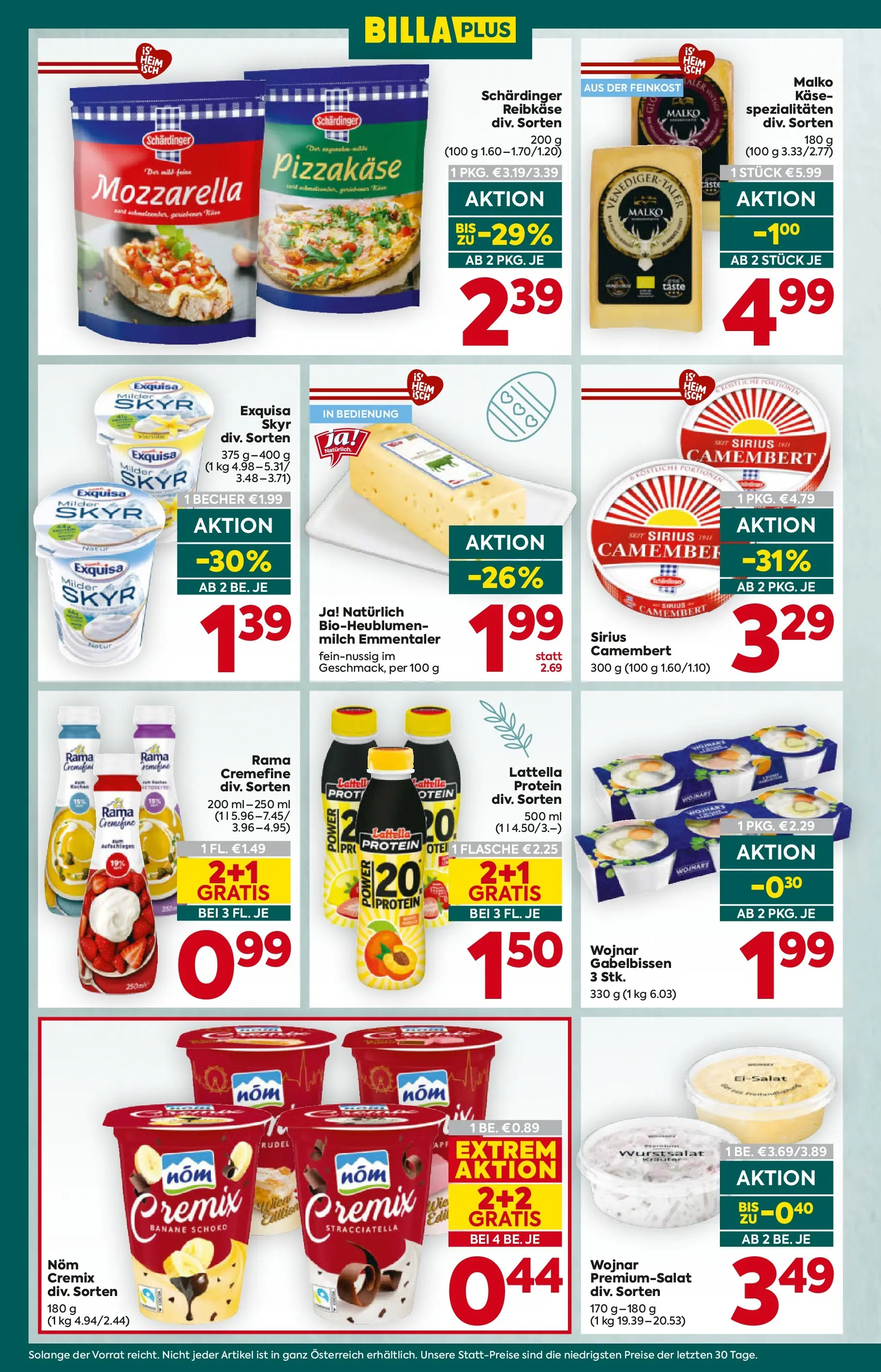 Billa Plus Flugblatt - Niederösterreich von 05.03.2026 - Aktuelle Angebote | Seite: 10 | Produkte: Milch, Käse