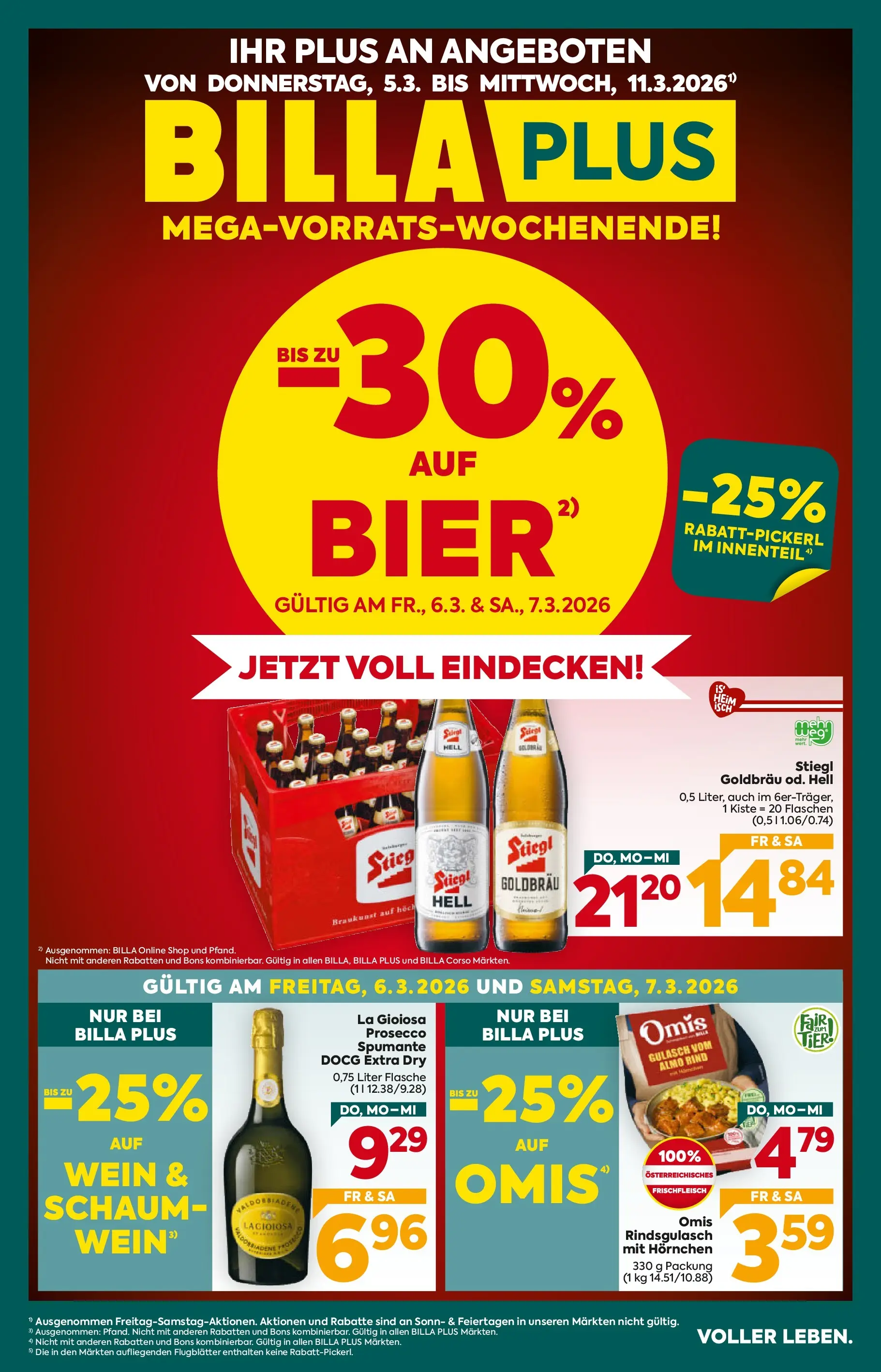 Billa Plus Flugblatt - Salzburg von 05.03.2026 - Aktuelle Angebote | Seite: 1 | Produkte: Wein, Bier
