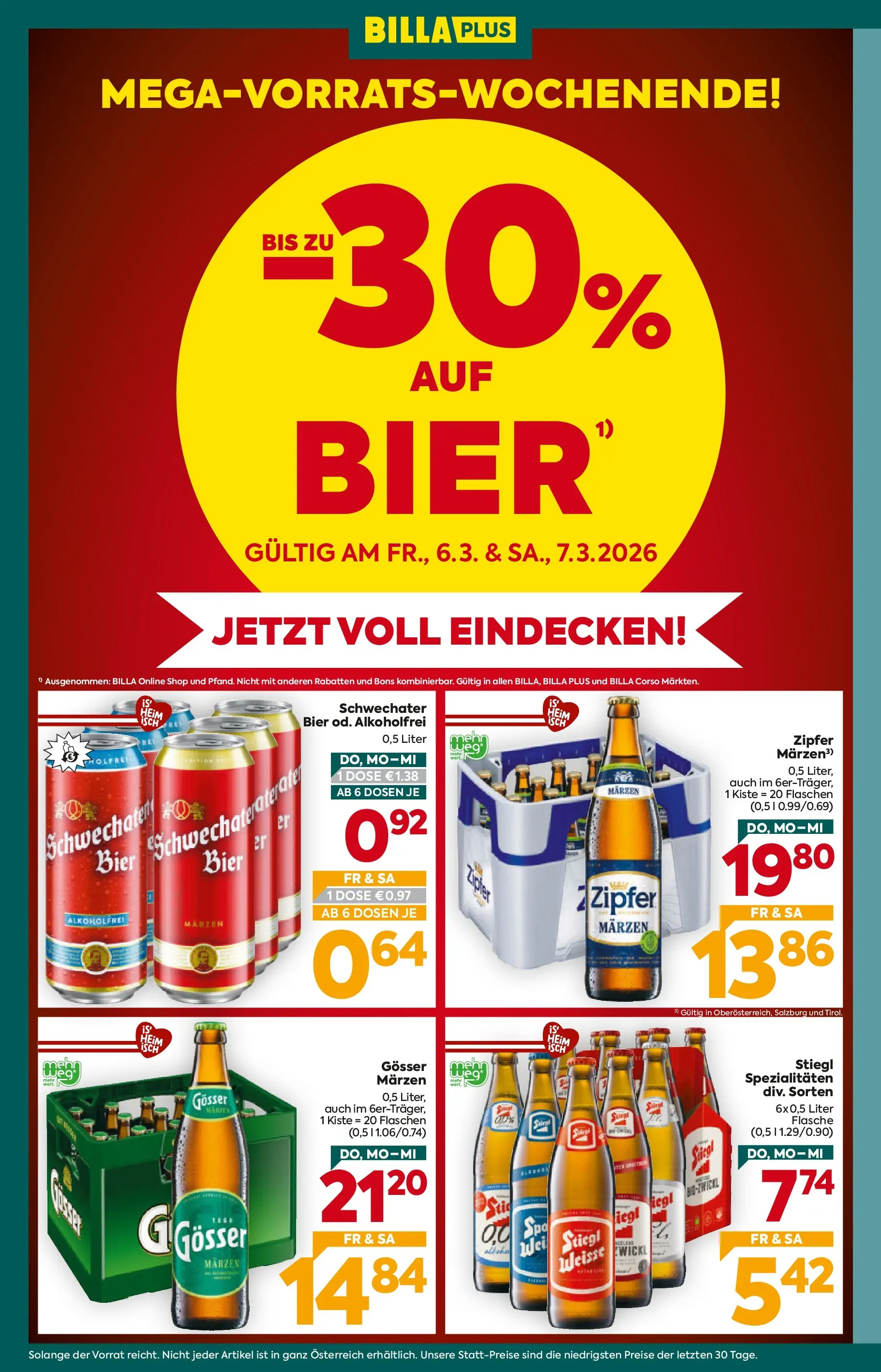 Billa Plus Flugblatt - Salzburg von 05.03.2026 - Aktuelle Angebote | Seite: 2 | Produkte: Bier