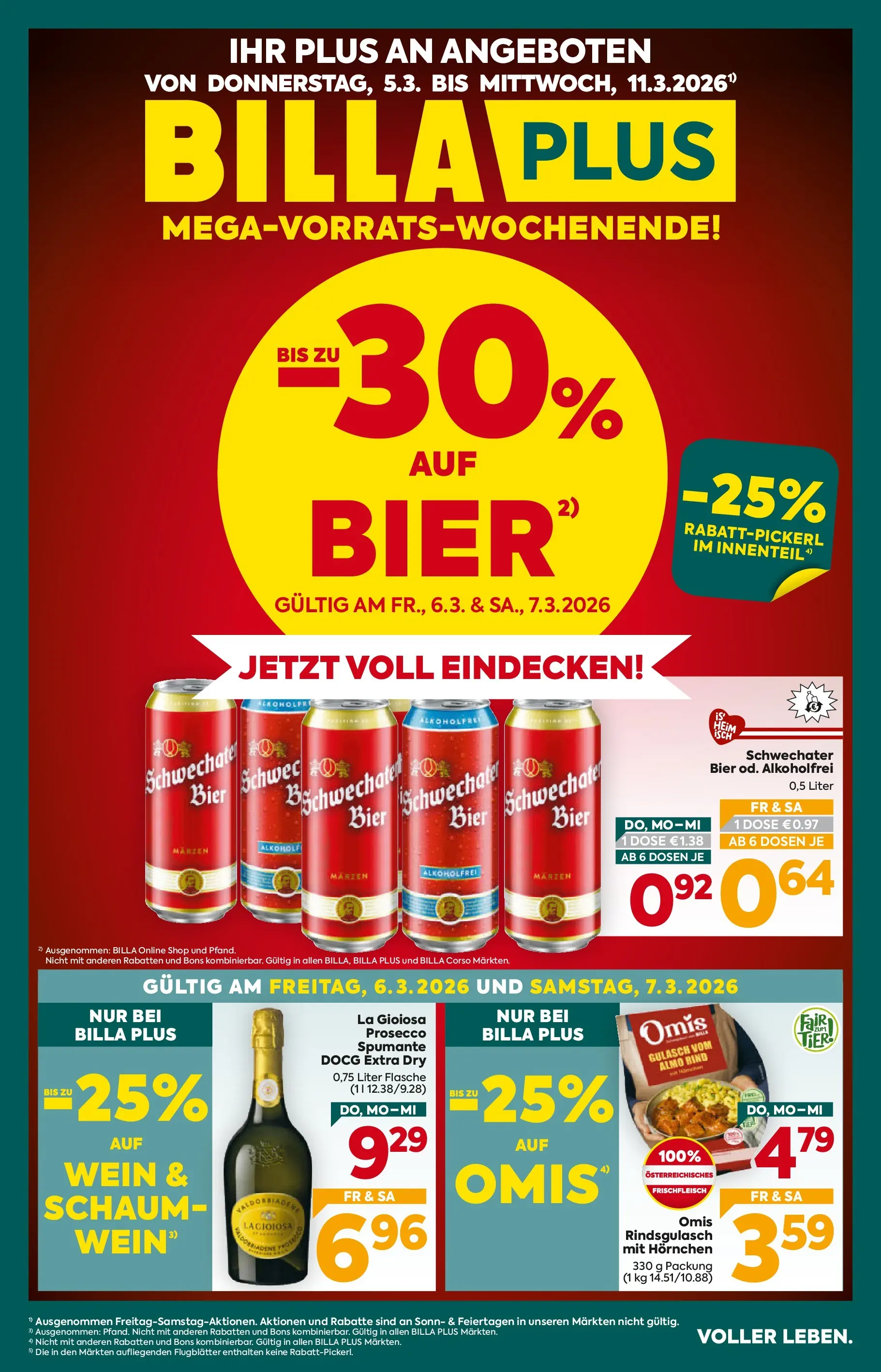 Billa Plus Flugblatt - Wien von 05.03.2026 - Aktuelle Angebote | Seite: 1 | Produkte: Wein, Bier